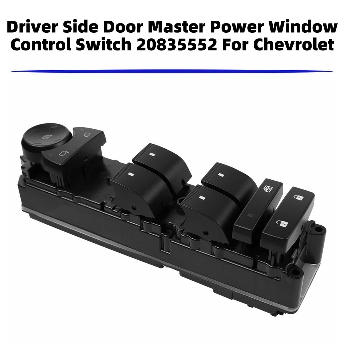 2007-2013 GMC Sierra 1500 4-Door Front Left Driver Side Door Master Power Window Control Switch DWS177 1S15733 Generic