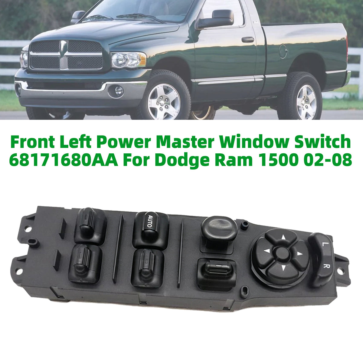 2005-2009 Dodge Sprinter 2500 Front Left Power Master Window Switch 56049805AA 56049805AB Generic