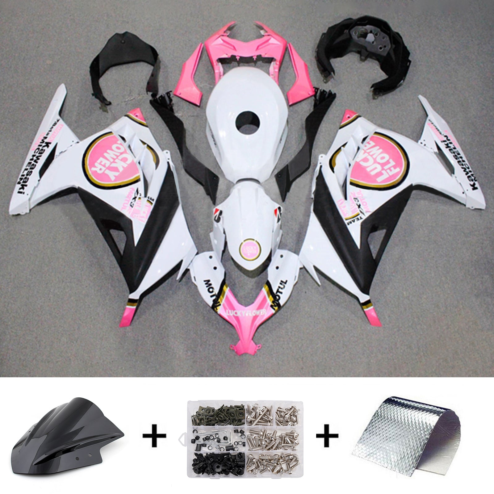 Kit carena iniezione carrozzeria in plastica ABS adatta per Kawasaki EX300 Ninja 300 2013-2024