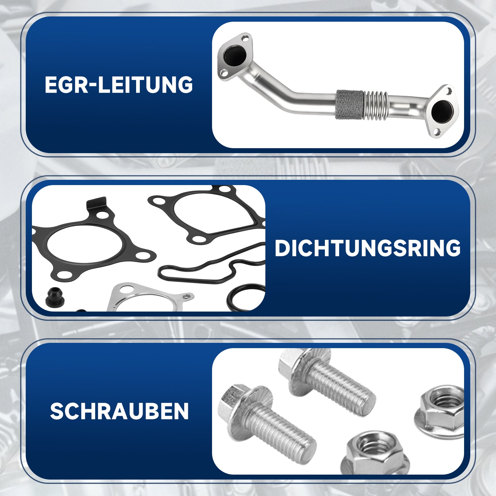 Kit di riparazione tubo EGR Honda Accord 2.2 iDTEC 2008-2015 Motori N22B iDTEC 18725-RL0-G02