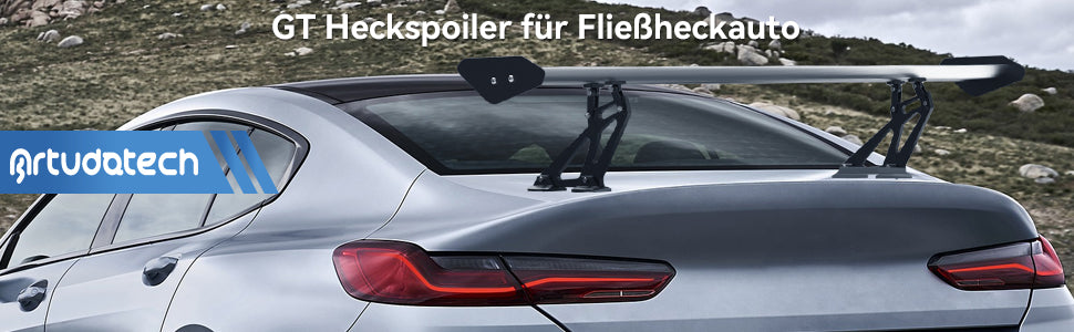 Universele Sedan Aluminium GT Kofferbakvleugel Racing Spoiler Zilver #E1 Generiek