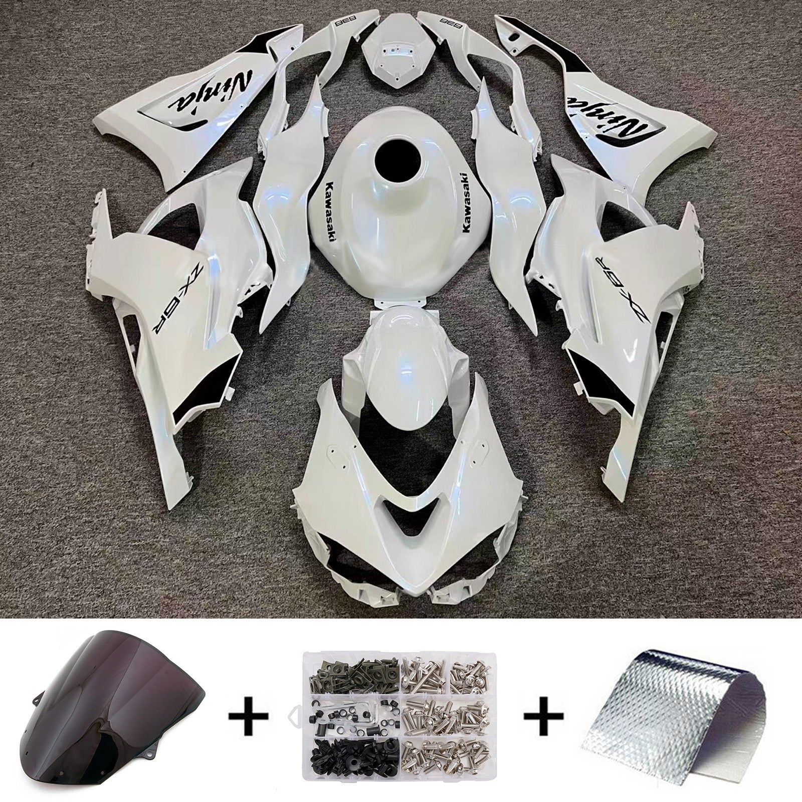 Kit carenatura iniezione carrozzeria in plastica ABS adatta per Kawasaki ZX-6R 2024-2025