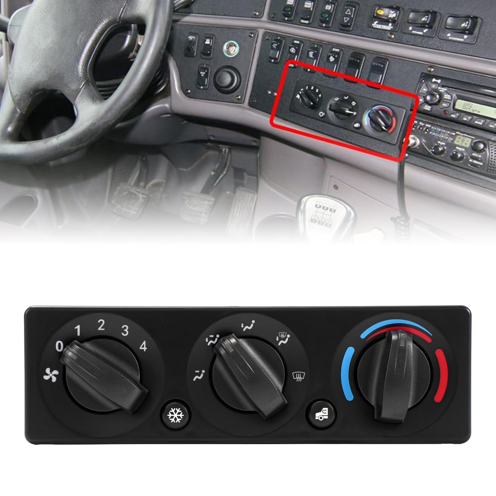 HVAC A/C Heater Climate Control Panel Module for Peterbilt 387 587 Q21-6008