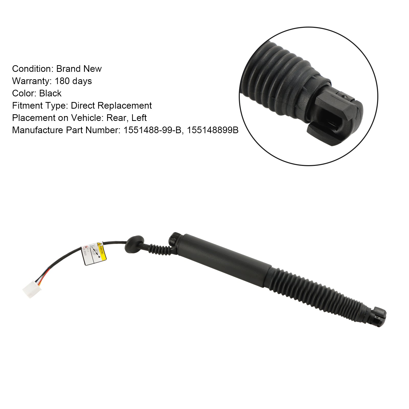 2021-2023 Tesla Model 3 Power Tailgate Power Lift Support Struthz vänster sida