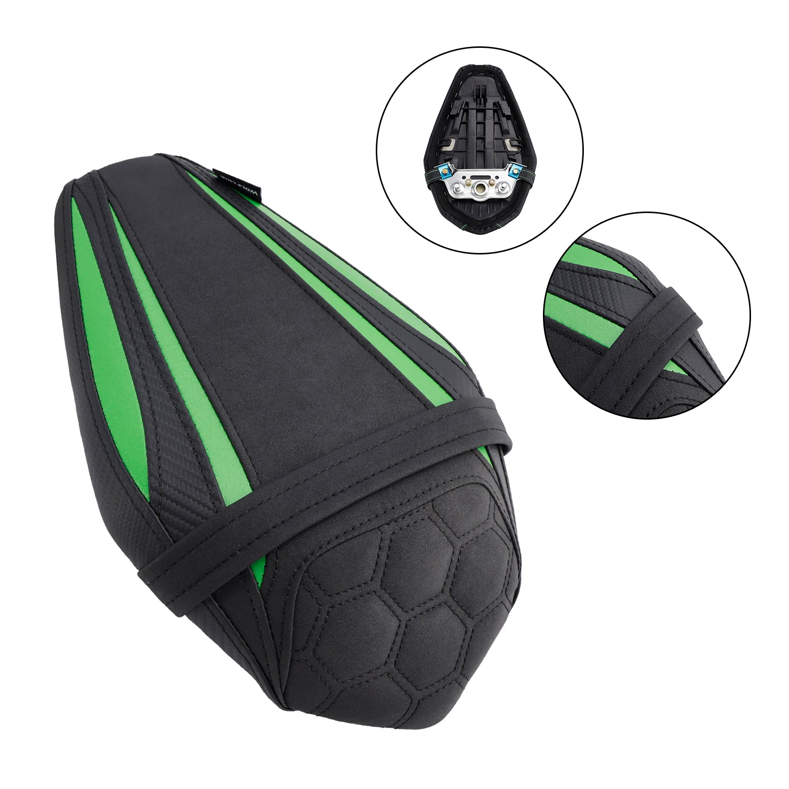 2021-2023 KAWASAKI ZX-10R/RR Bakre passagerarsäte Piller Sadel Flat Green