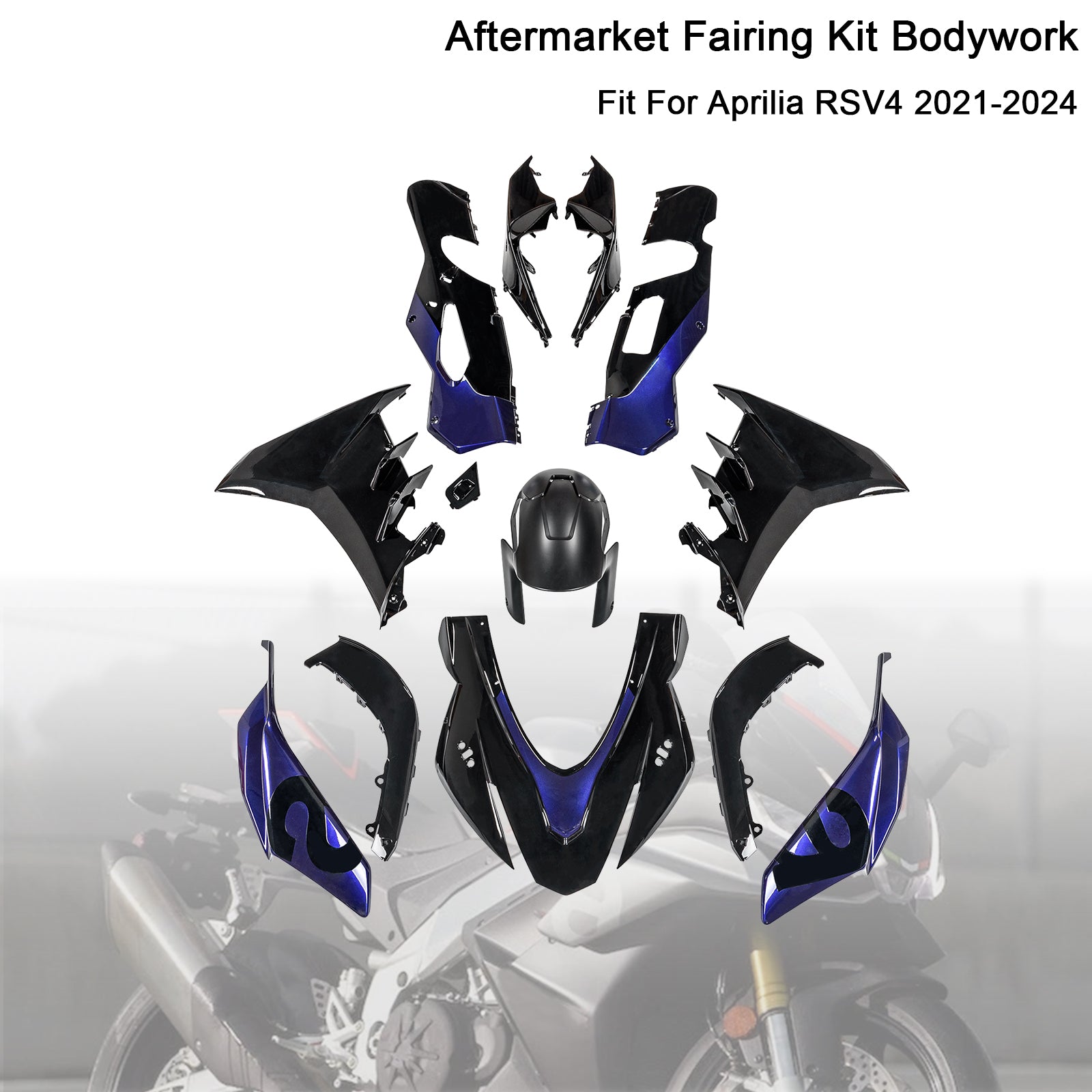 Injeção ABS Kit de carenagem de plástico de plástico para Aprilia RSV4 2021-2024