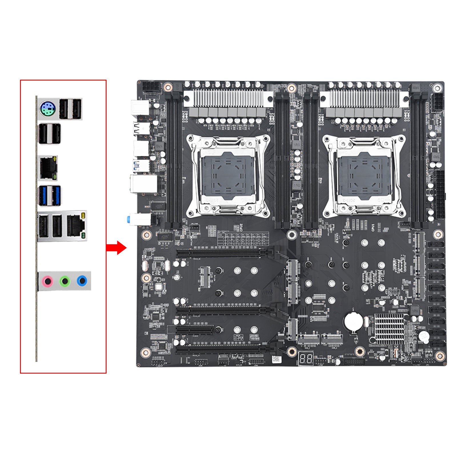 Placa base de doble canal X99, placa base para ordenador de escritorio PRO LGA2011-3 V3/V4