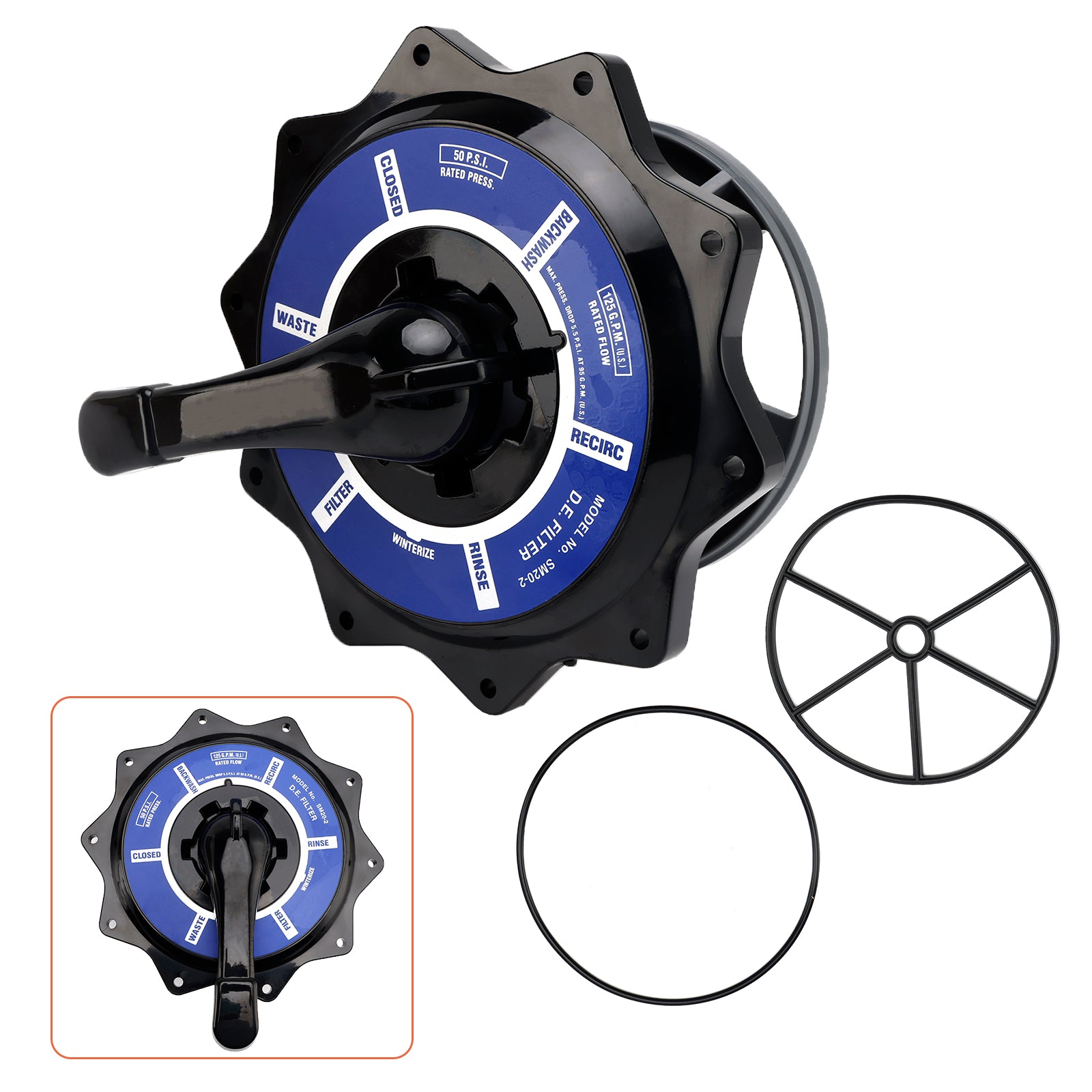 R0443900 2" Ensemble de vannes supérieures pour le remplacement de la vanne multiport Zodiac Jandy