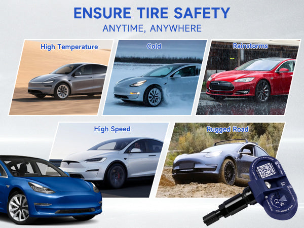 2021-2024 Tesla Model X 4Pcs Bluetooth TPMS Tire Pressure Sensor