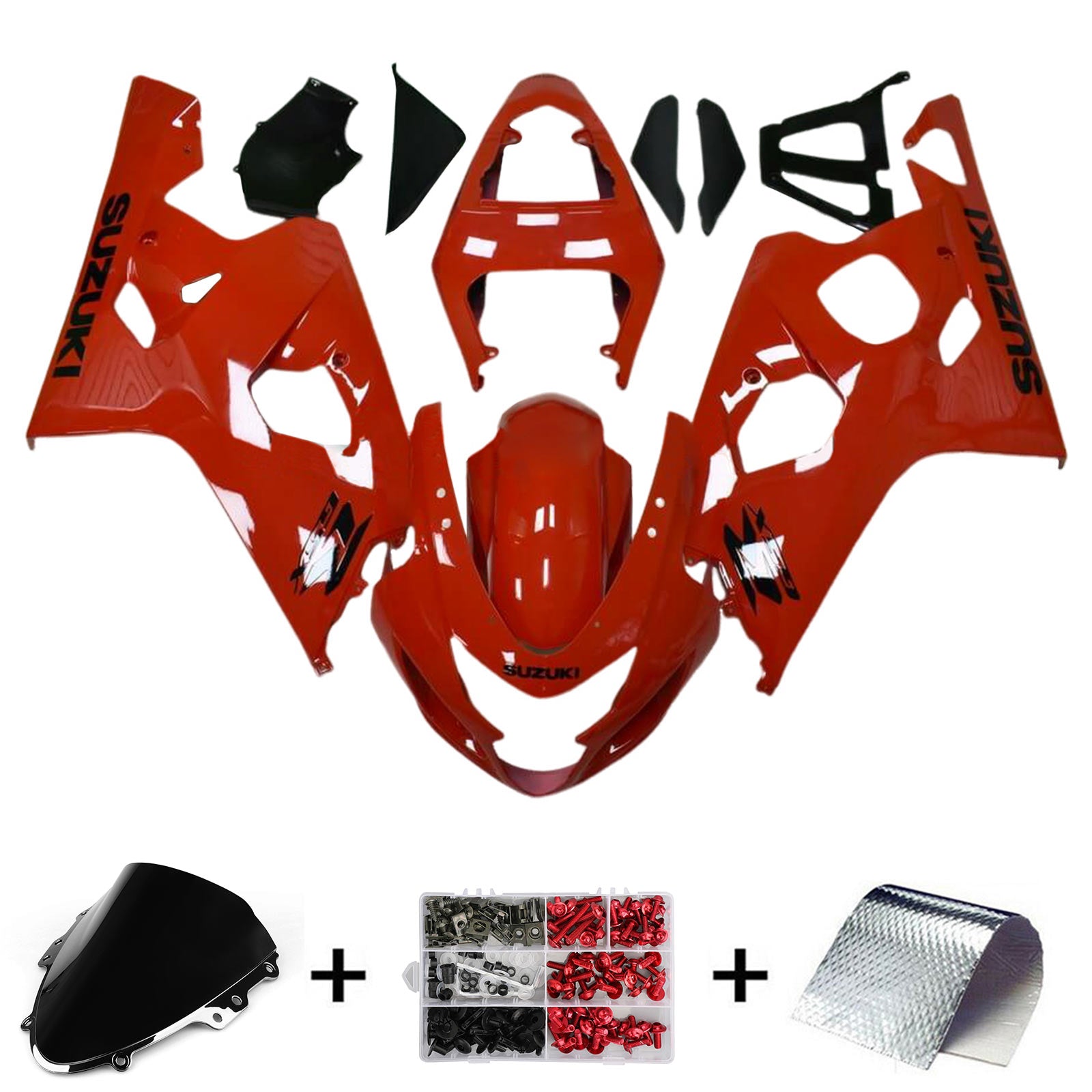 2004-2005 Suzuki GSXR 600/750 K4 Injektionsmässa Kit Bodywork Plastic ABS