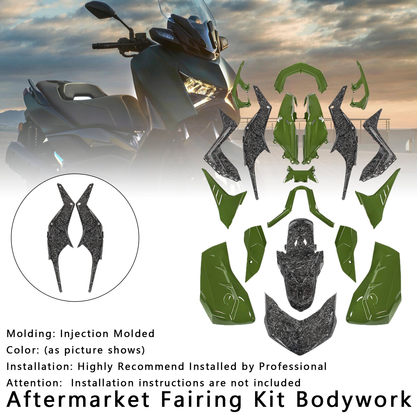 2023-2024 Yamaha X-Max 300 Xmax Injection Bodywork Fairring Kit