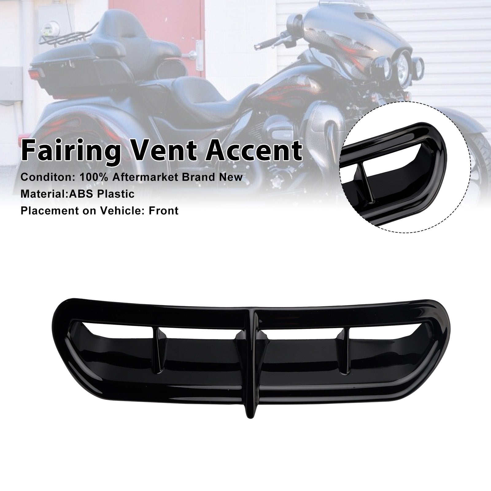 Fairing Vent Accent For Touring Electra Street Trike Glide Ultra 2014-2022