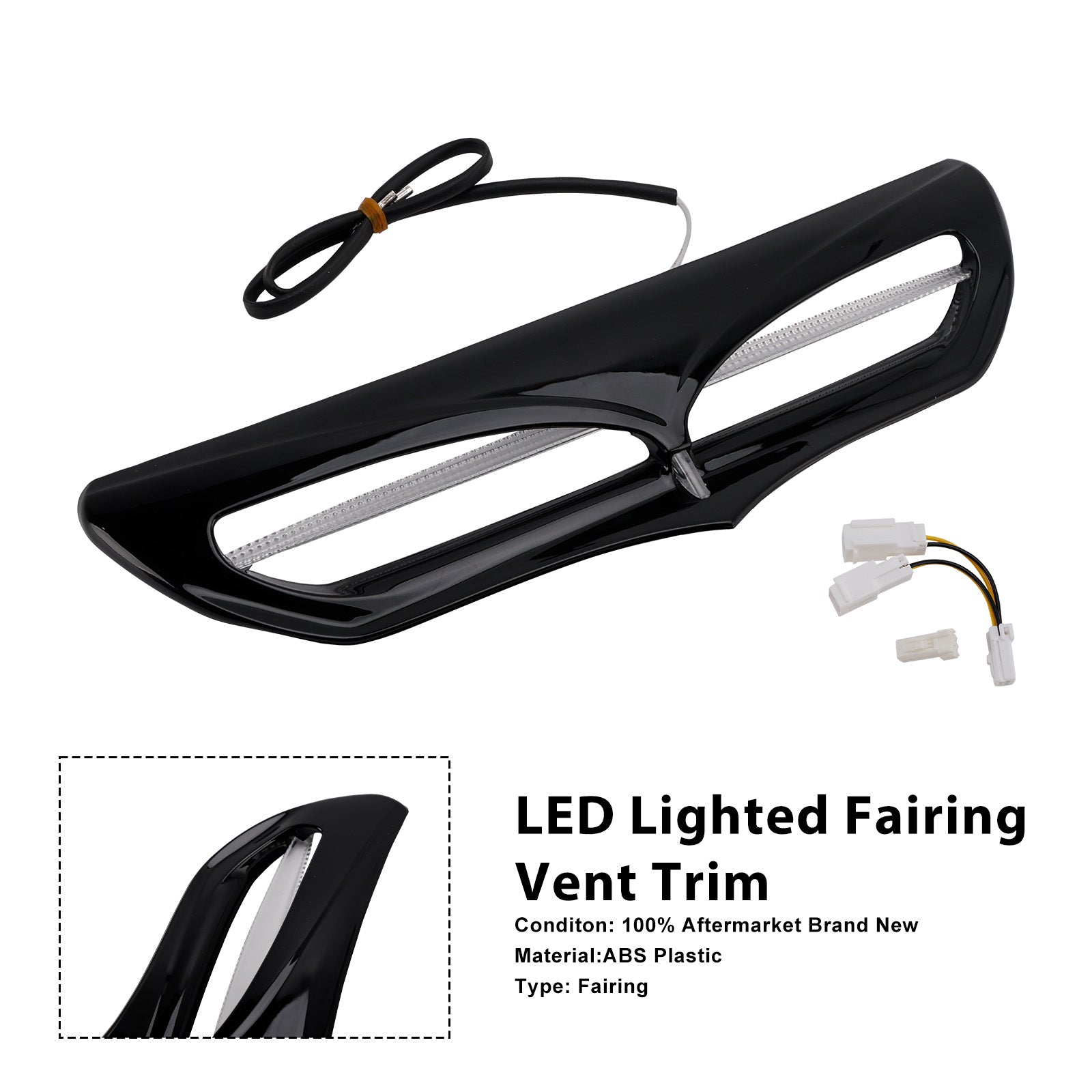 LED Lighted Fairing Vent Trim For Electra Street Glide FLHTCU 2014-2022
