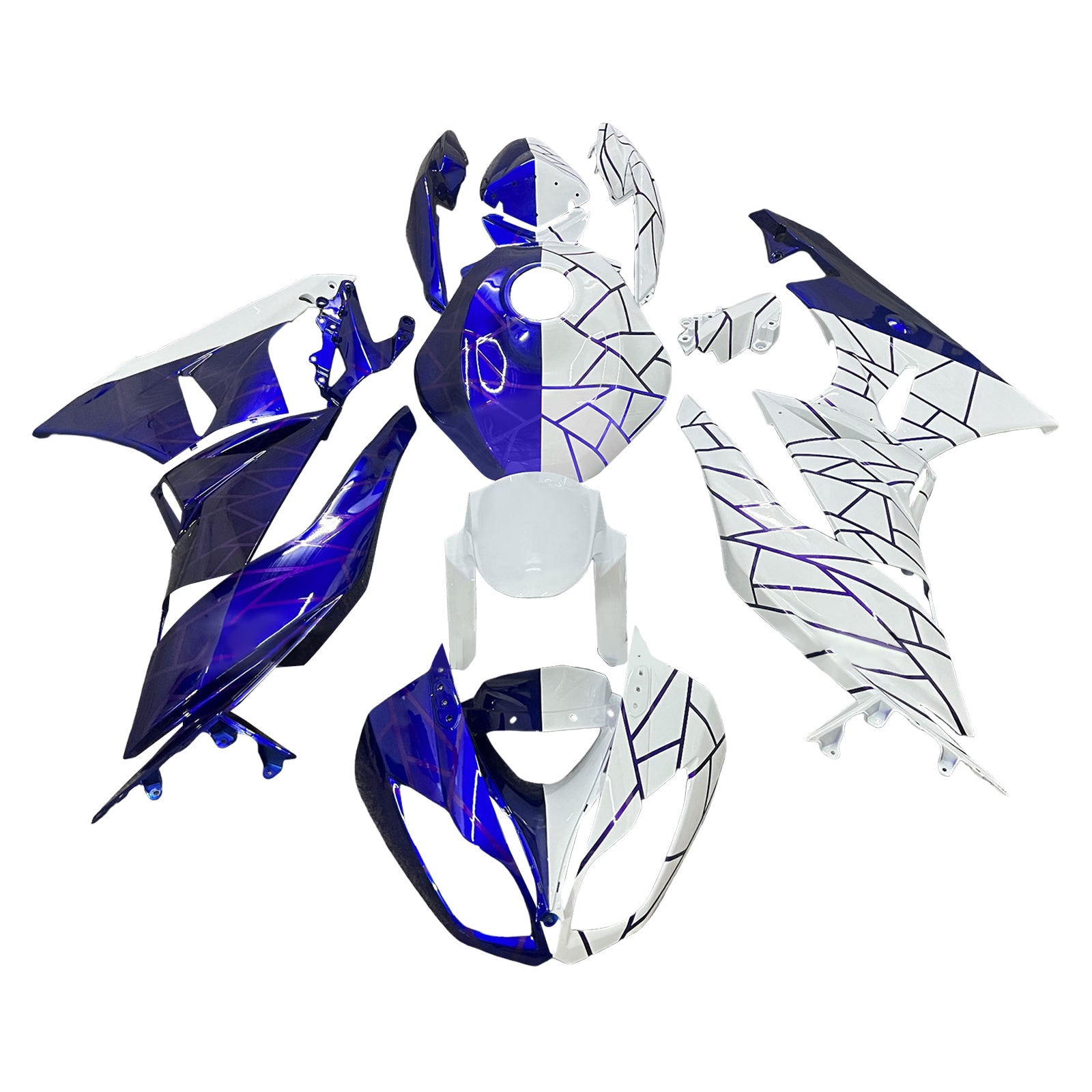 Injectiekuipset carrosserie kunststof ABS geschikt voor Kawasaki ZX6R 636 2009-2012