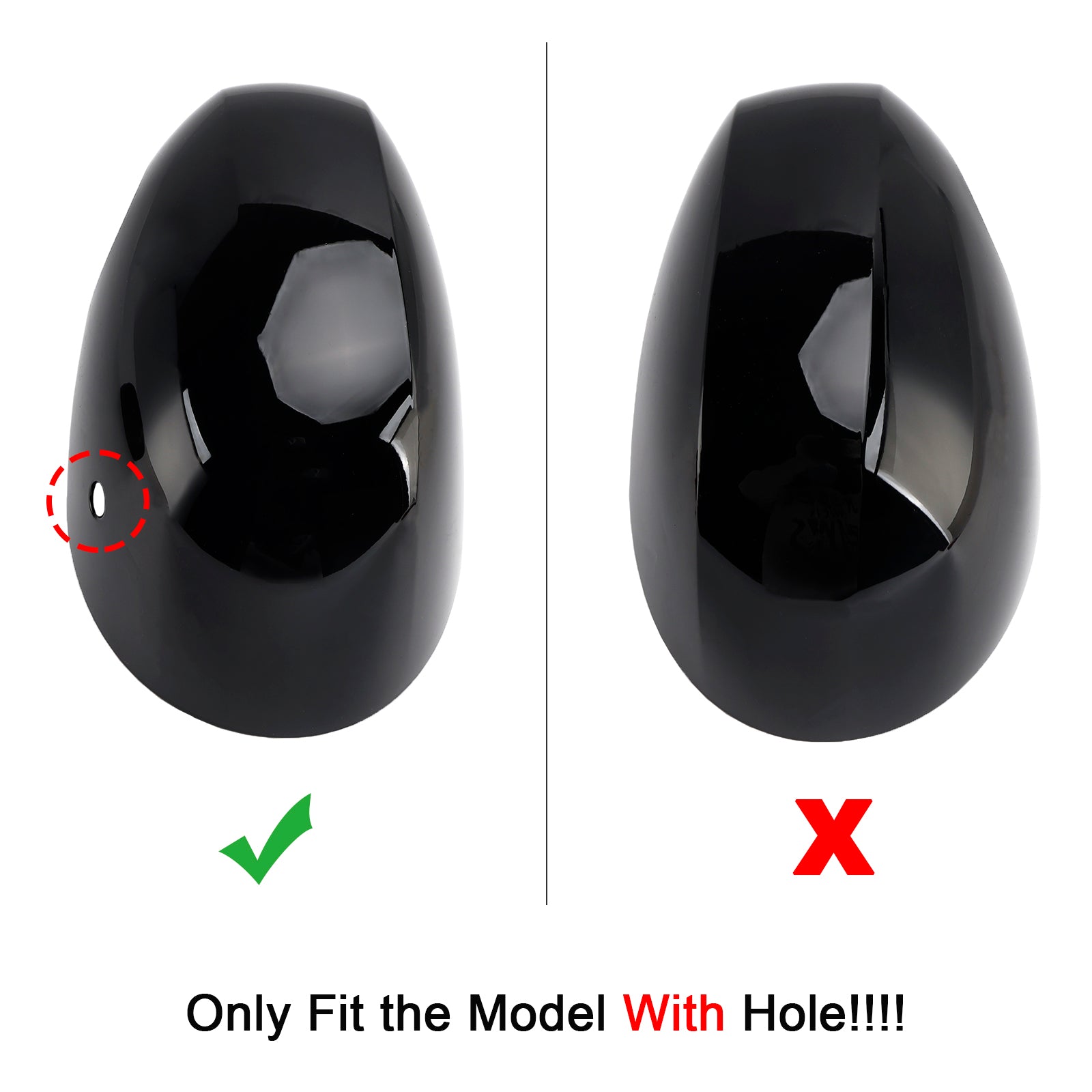 Left Mirror Cover with Hole 51169881533 for MINI Cooper F54 F55 F56 F57 20-24
