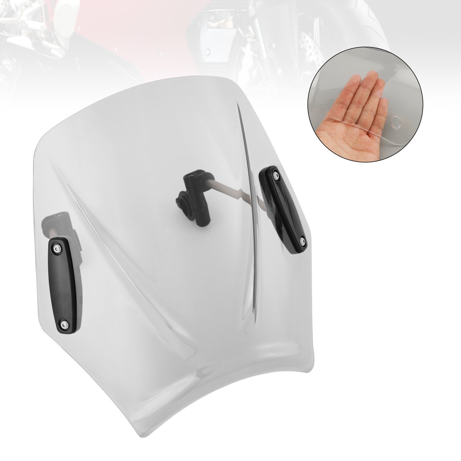 Motorfiets met 22mm/7/8" stuur Windscherm Windscherm Universeel