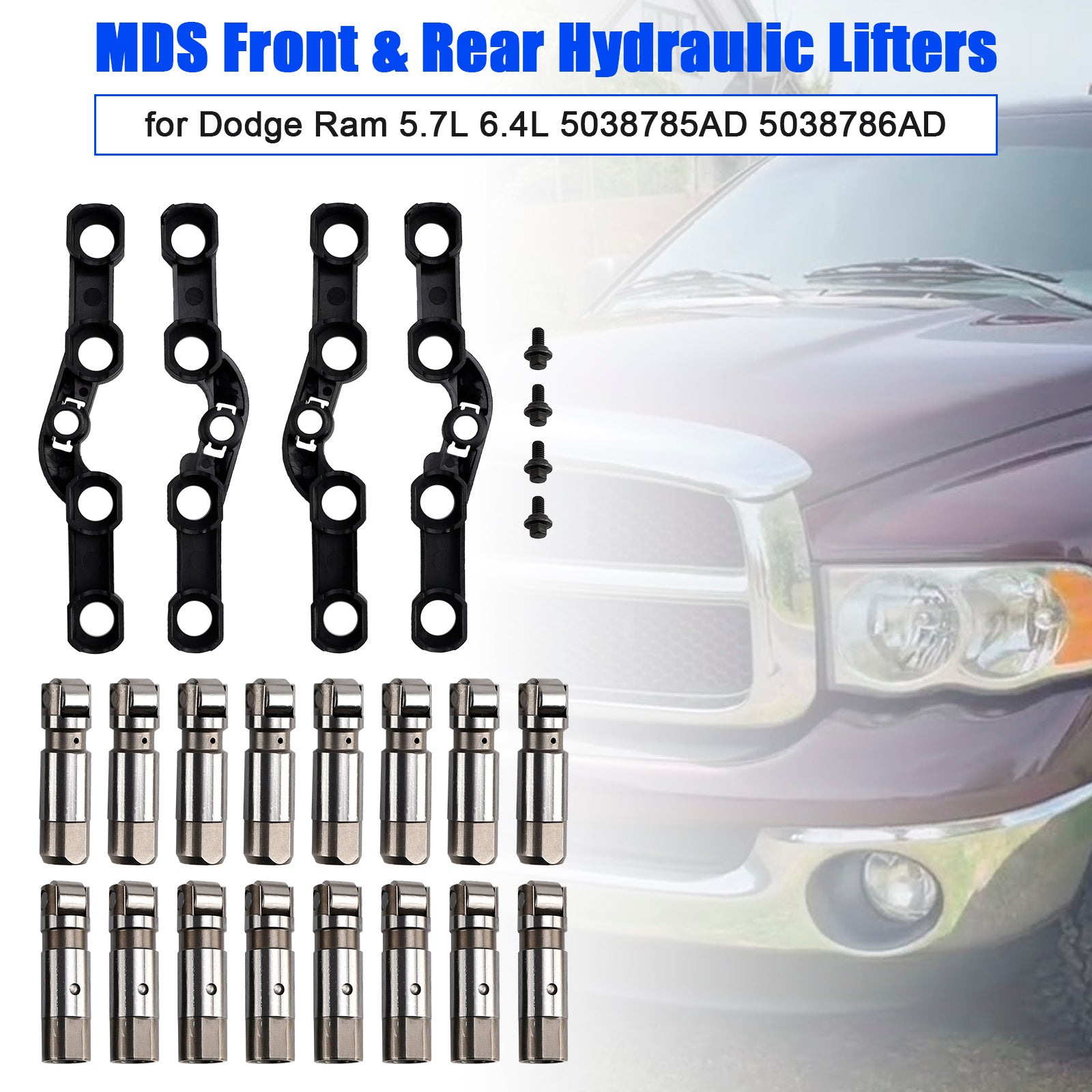 2006–2010 Dodge Ram 1500 6,4 l/5,7 l MDS Hydraulische lifters vooraan & achteraan 5038785AD 5038786AD