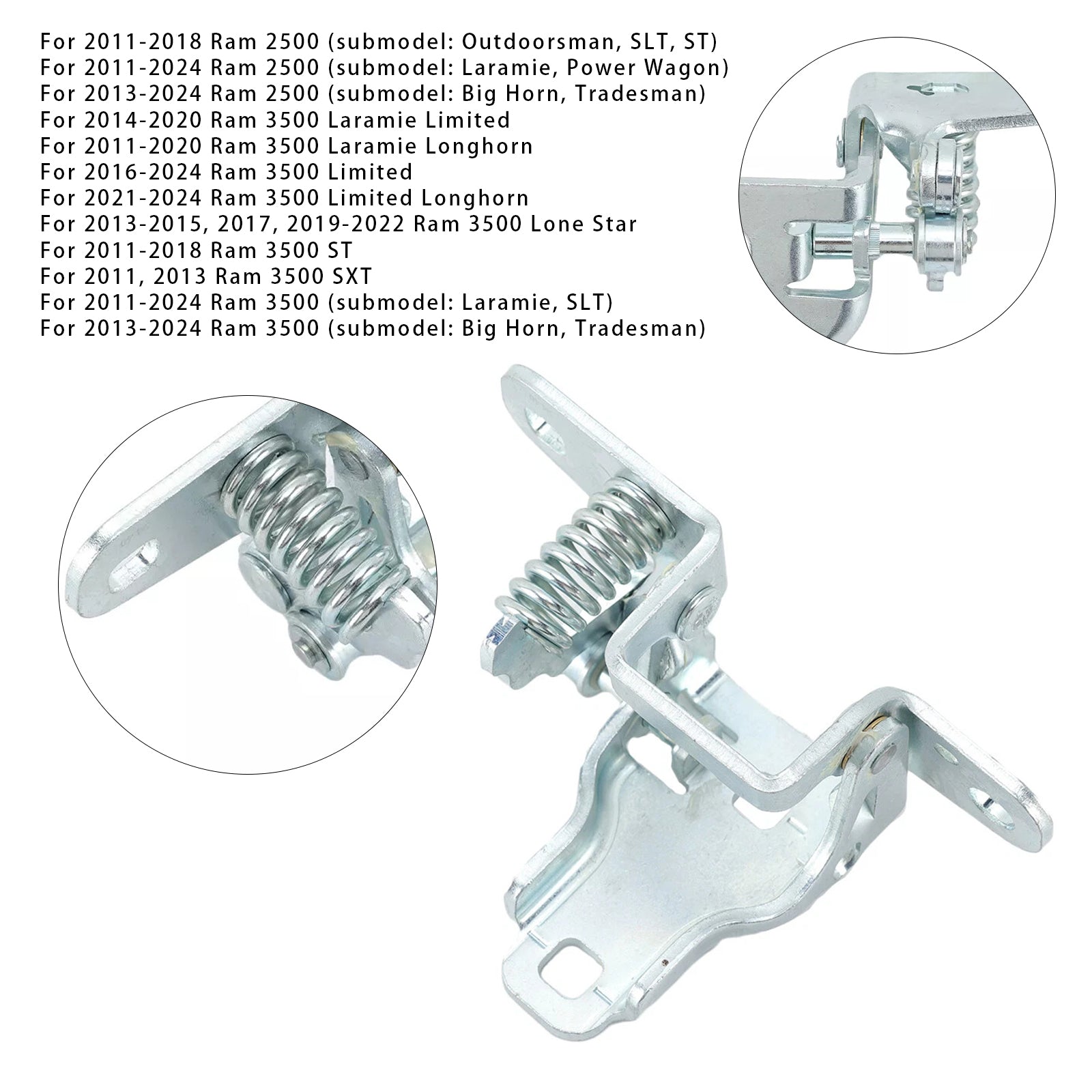 Dørhengsel foran sjåfør venstre side lavere for Dodge Ram Truck Hand 2500 3500 1500