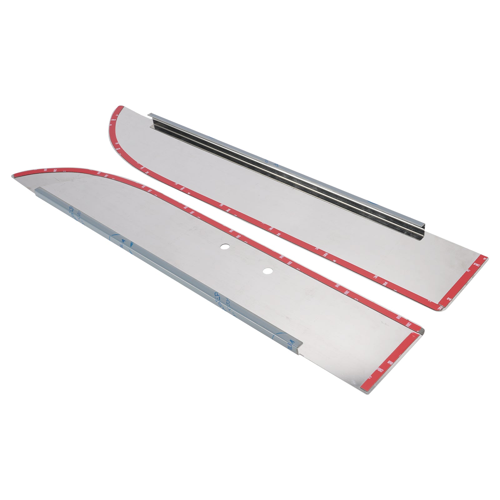 Pair 6" Chopped Window Trim Stainless Steel Chop Tops for Peterbilt 567/579