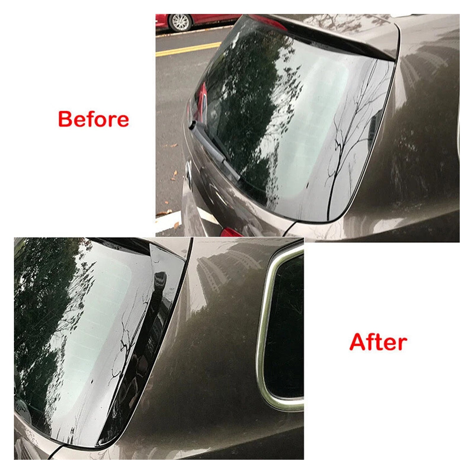 Glanzend zwart paar achterruit zijvleugelspoiler voor VW Passat B7 Wagon 11-15