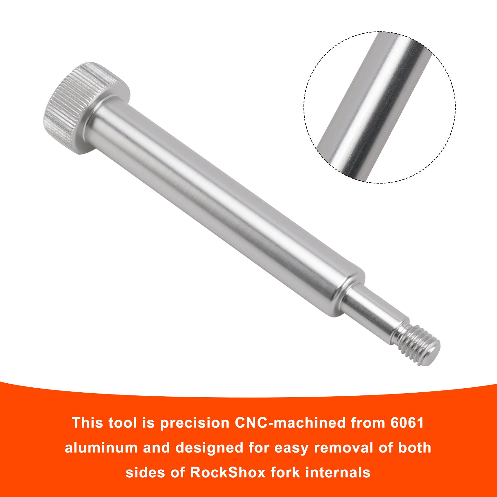 Outil de retrait de jambe inférieure de fourche-poinçon fileté pour retirer le côté ressort/amortisseur pour Rockshox