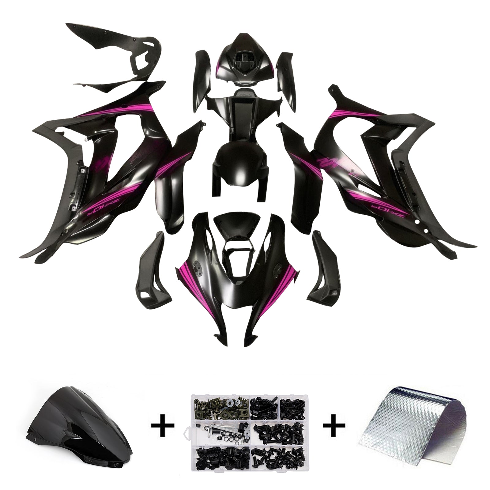 Kit de carenagem injeção ABS PLÁSTICO DE PLÁSTICOS ABS PARA KAWASAKI ZX10R 2016-2020