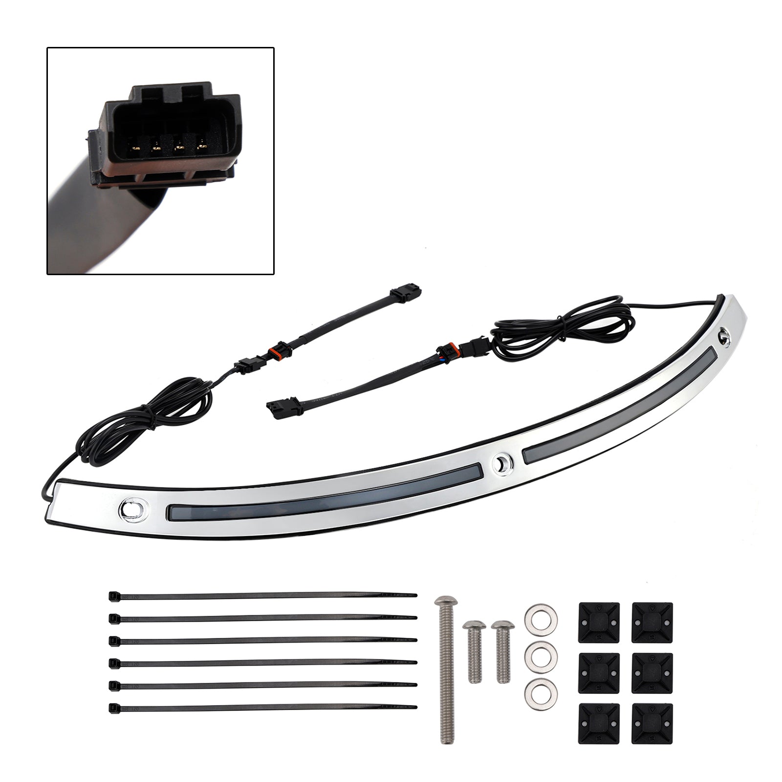 2014+Touring Electra Glide Street Glide Ultra Limited LED Running Turn Signal Light Windshield Trim