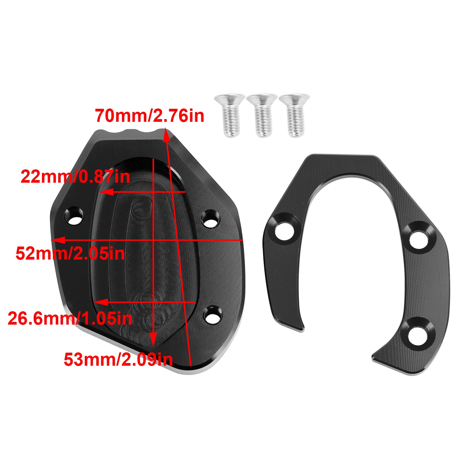 Almohadilla de placa ampliada de soporte para speed twin 1200 19-21 thruxton 1200/R 16-19