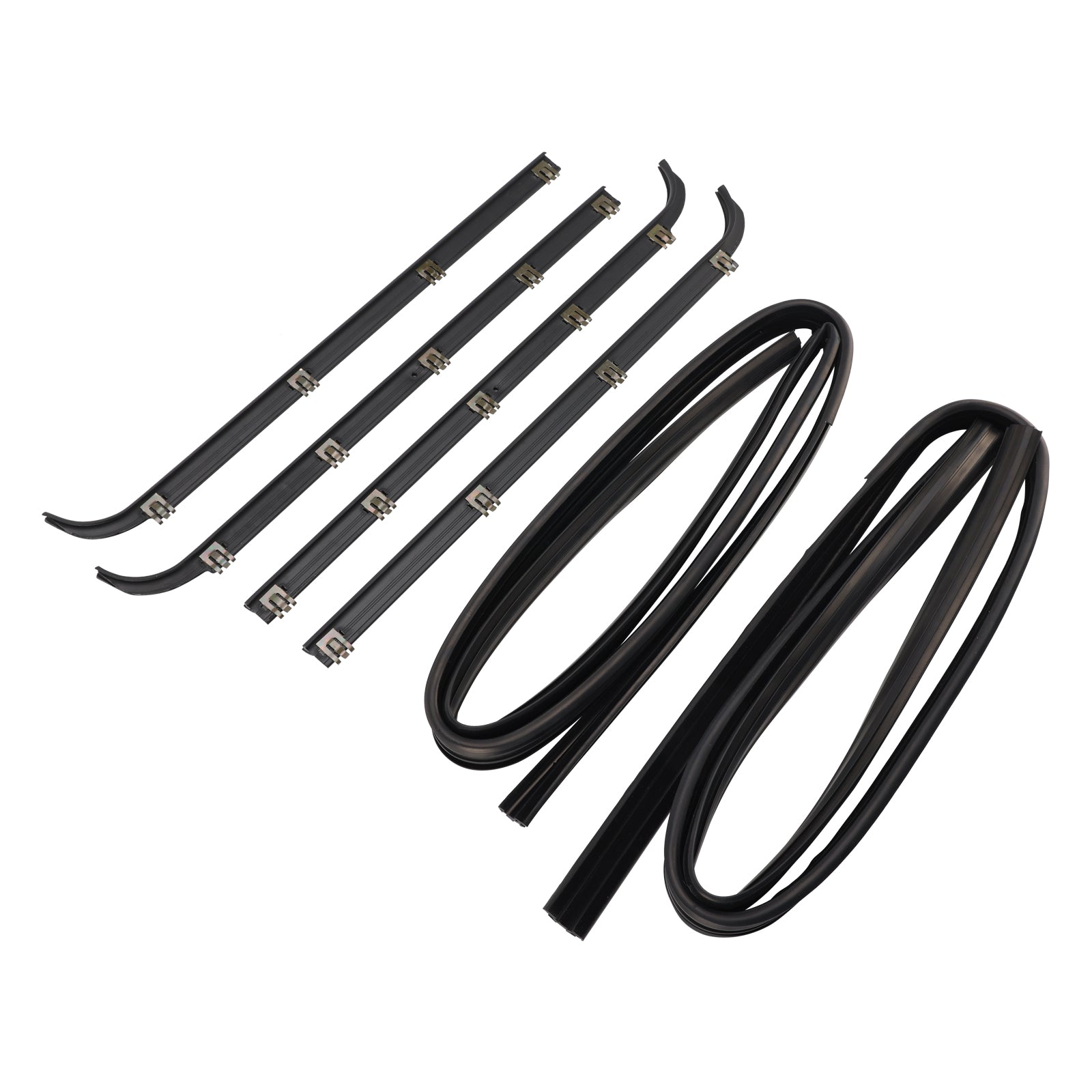For 1987- 1997 Ford F150 F250 F350 Door Window Seal Belt Weatherstrip Kit ( 4PCS
