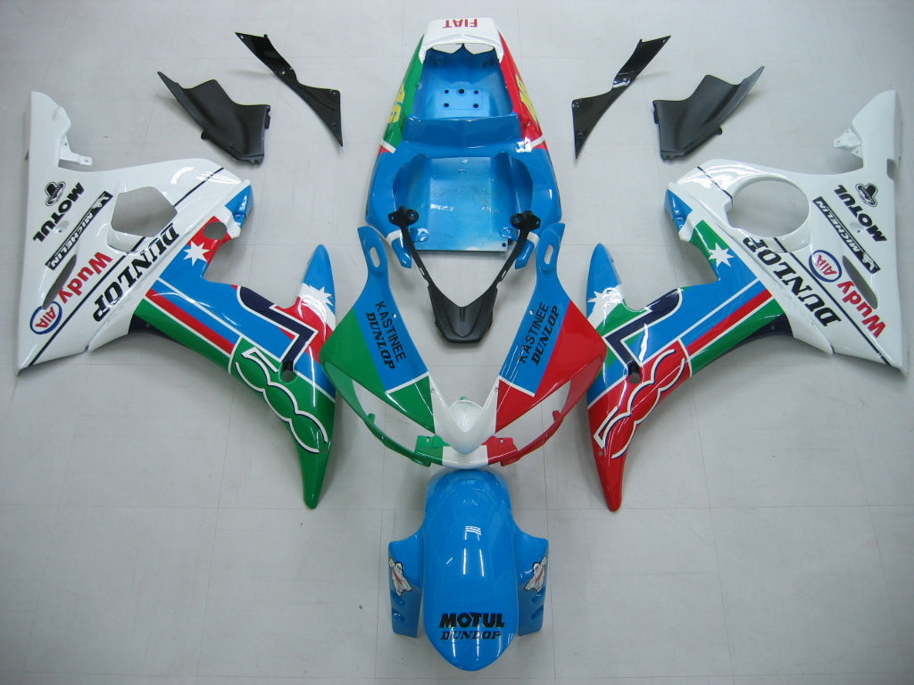 Yamaha R6 2003-2004 & Kit de carénage multicolore blanc pour YZF R6S 2006-2009