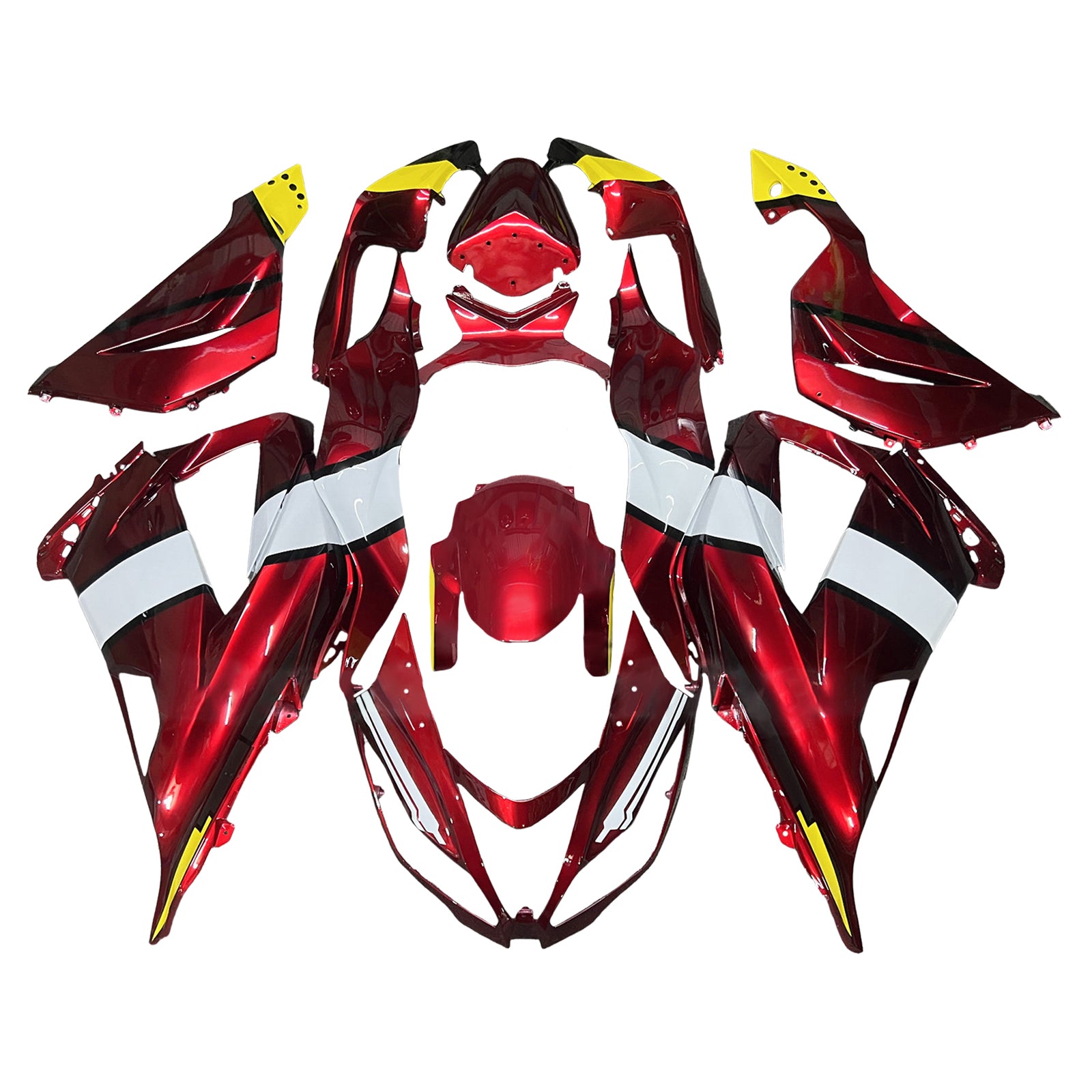 Injeksjon Fairing Kit Bodywork Plast Abs Fit for Kawasaki ZX6R 636 2013-2018