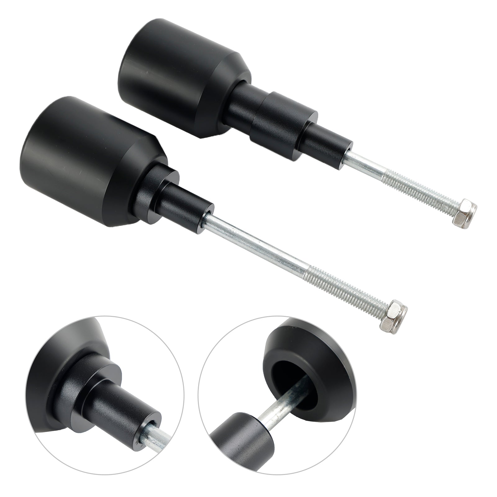 Crash Bobbin Protector Slider Aluminium Black for Kawasaki Z650 Ninja 650 17-23