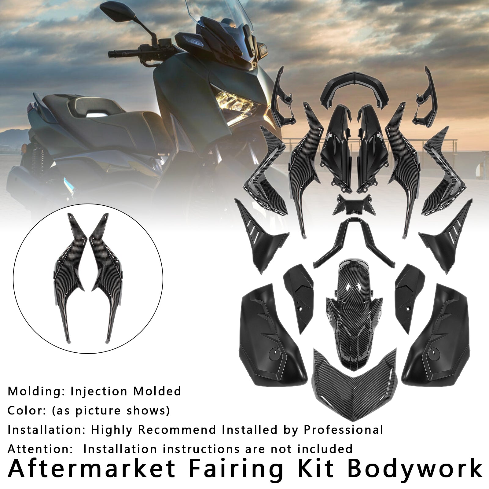 2023-2024 Yamaha X-Max 300 Xmax Injection Bodywork Fairring Kit