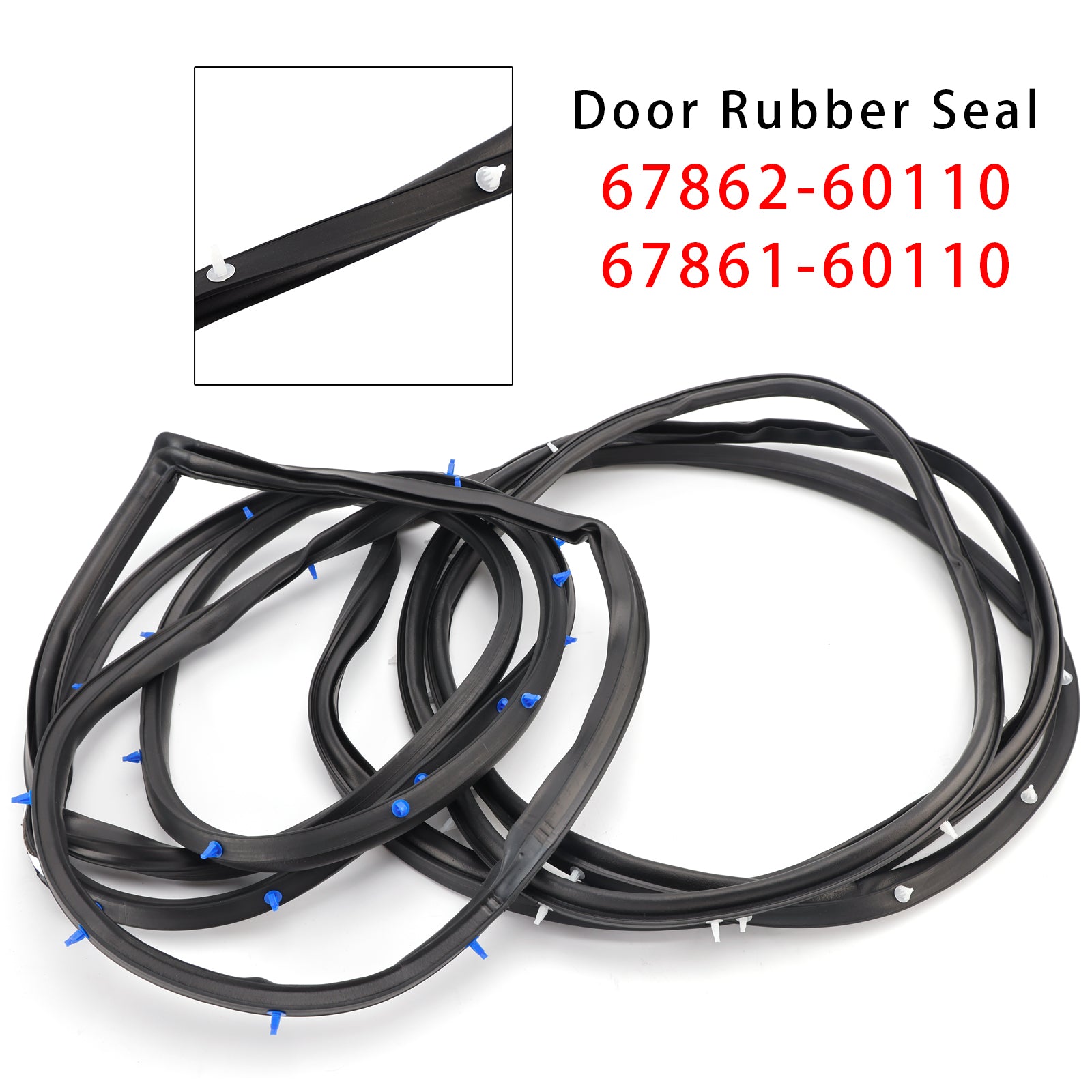 2X Front Door Rubber Seal Set For Toyota LandCruiser 79 Series HZJ HDJ FZJ