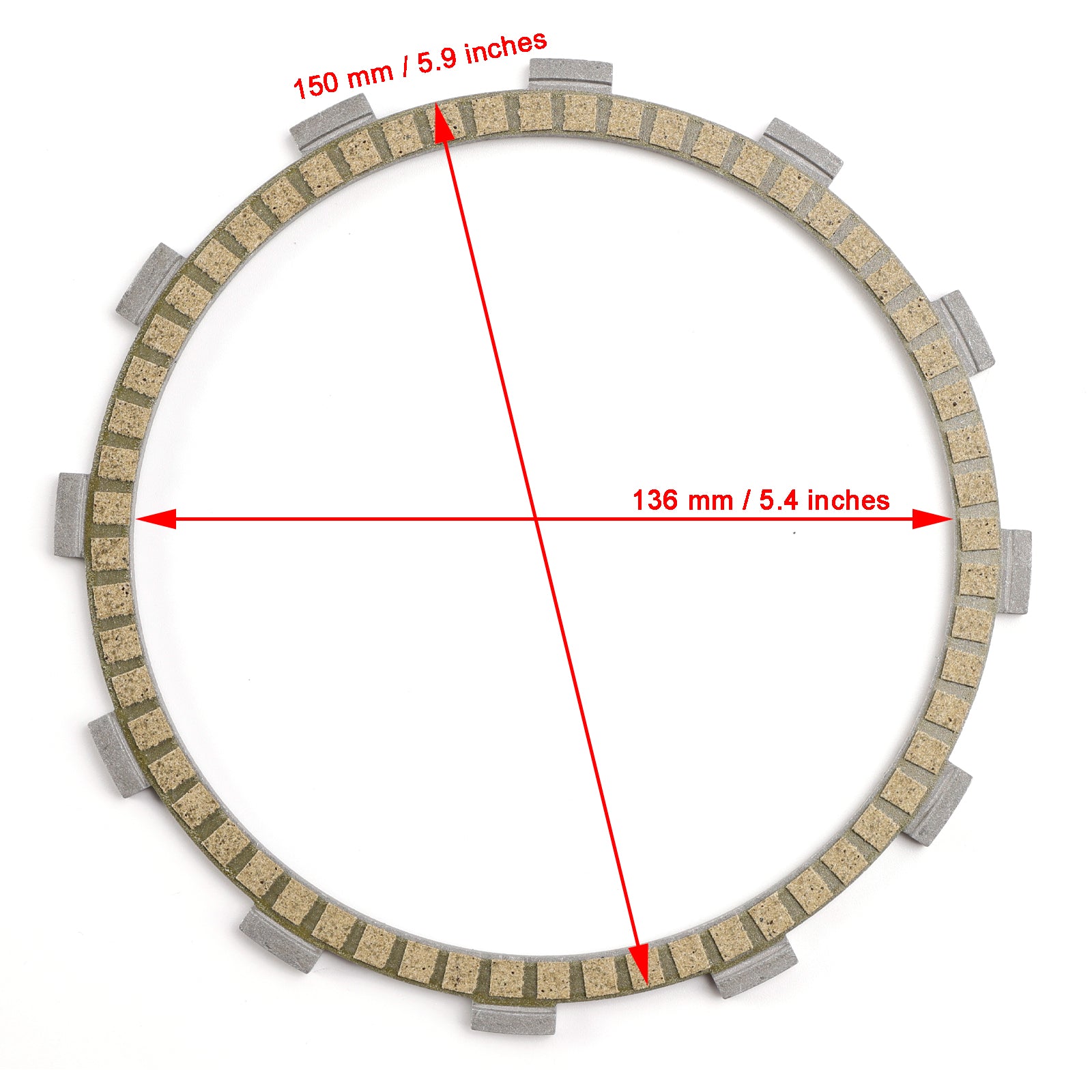Koppelingsplaatset voor Kawasaki ZX1400 ZZR1400 06-23 Ninja ZX-14 2006-11