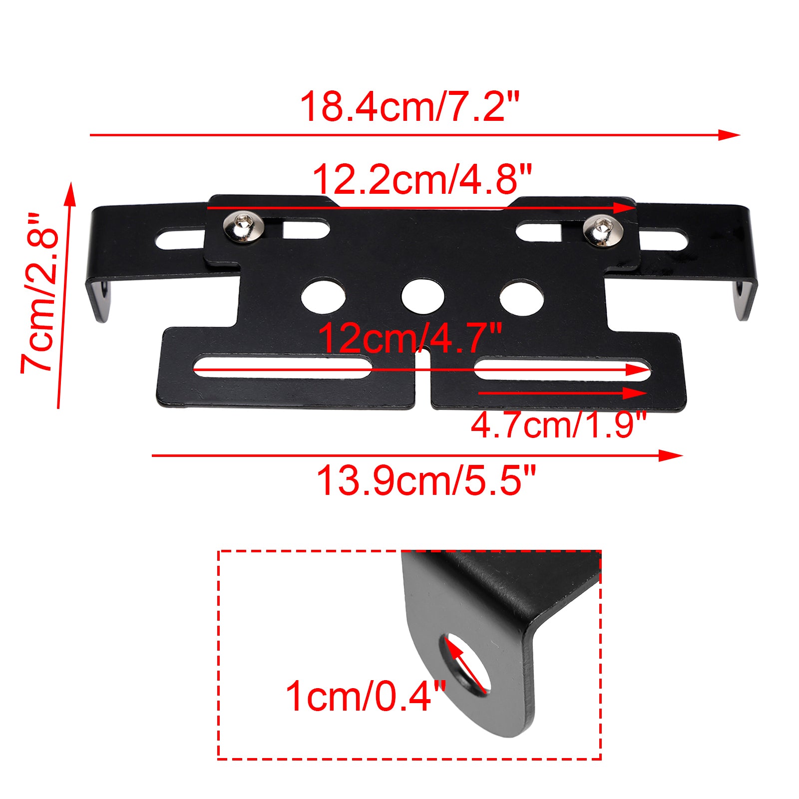 Motorcycle Taillight Mount Support License Plate Holder Light Bracket