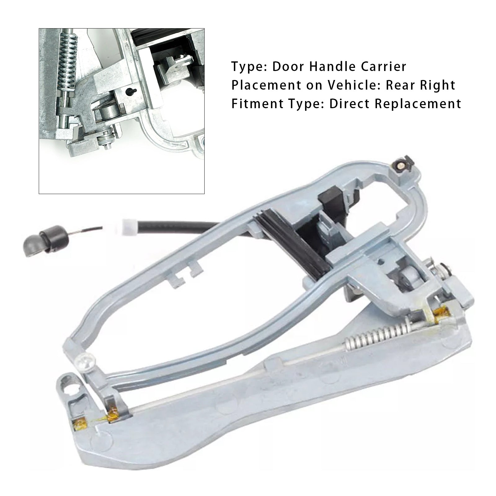 Poignée de porte droite arrière Carrier Exter 51228243636 pour BMW E53 X5