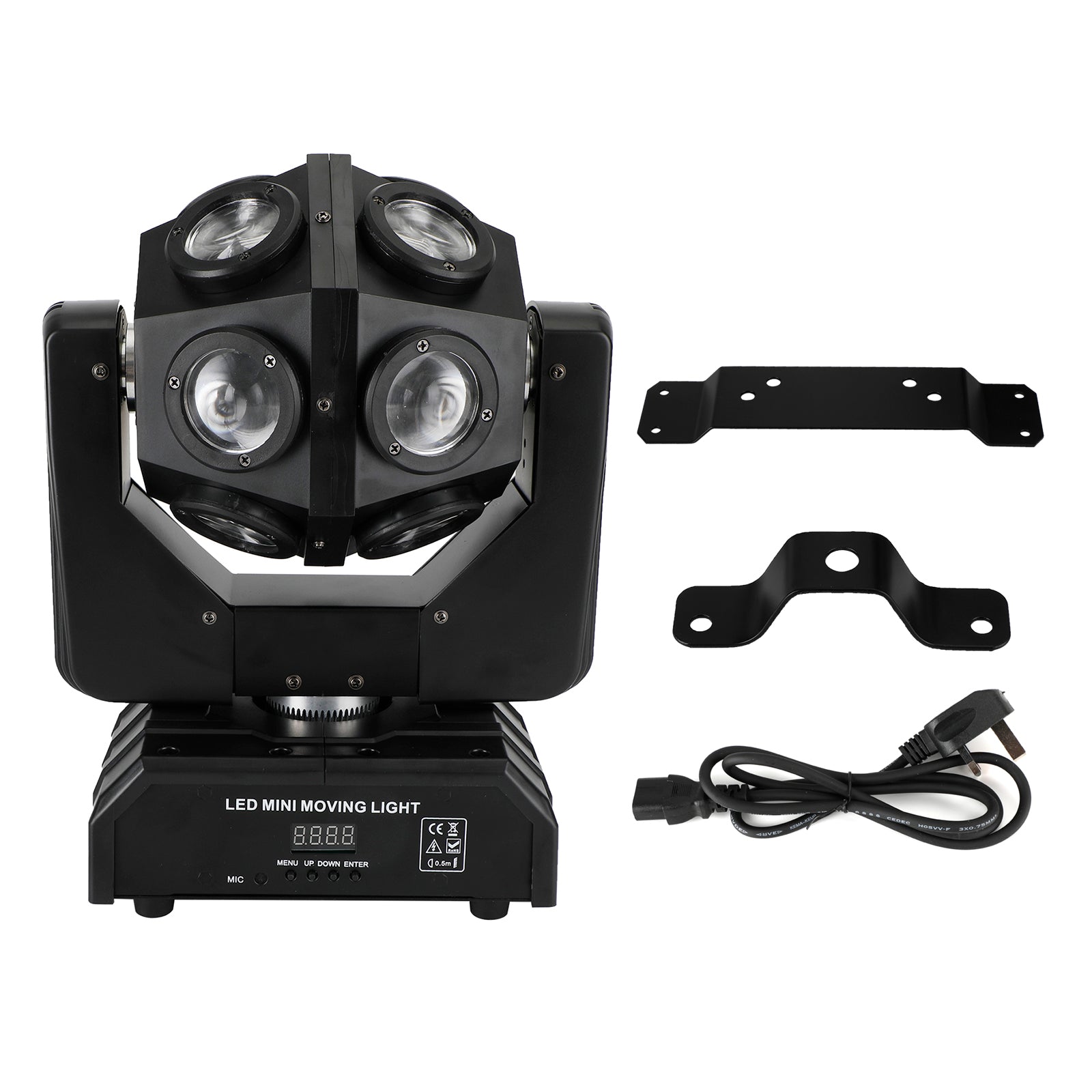 200W Moving Head 12 LED Roterande Beam Scenljus RGBW DJ Disco Party DMX UK