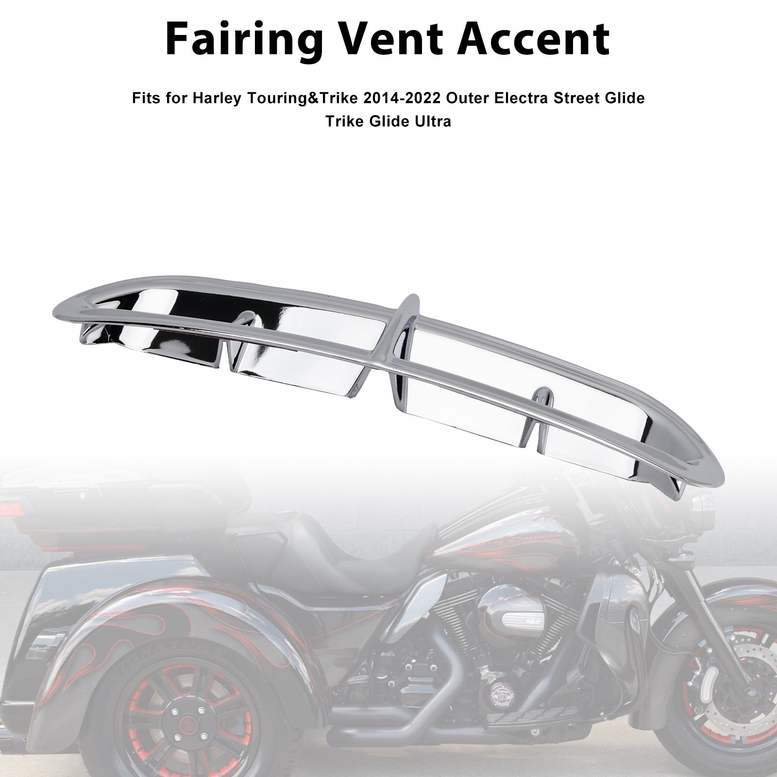 Fairing Vent Accent For Touring Electra Street Trike Glide Ultra 2014-2022