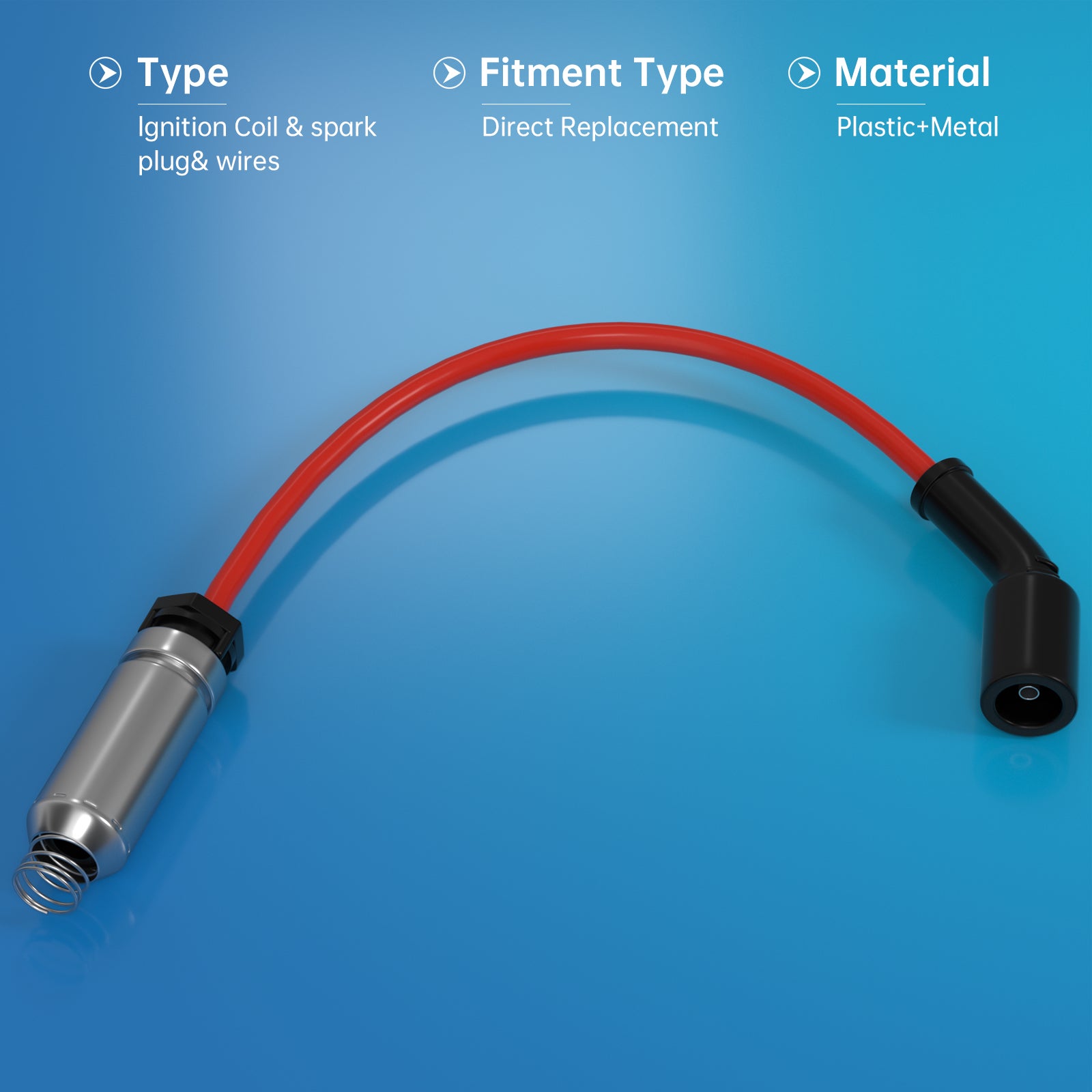 2003-2007 Hummer H2 8-pack vierkante ontstekingsbobine & Bougiekabel 12556893 12558693 12570553 3859078 38590782 521618