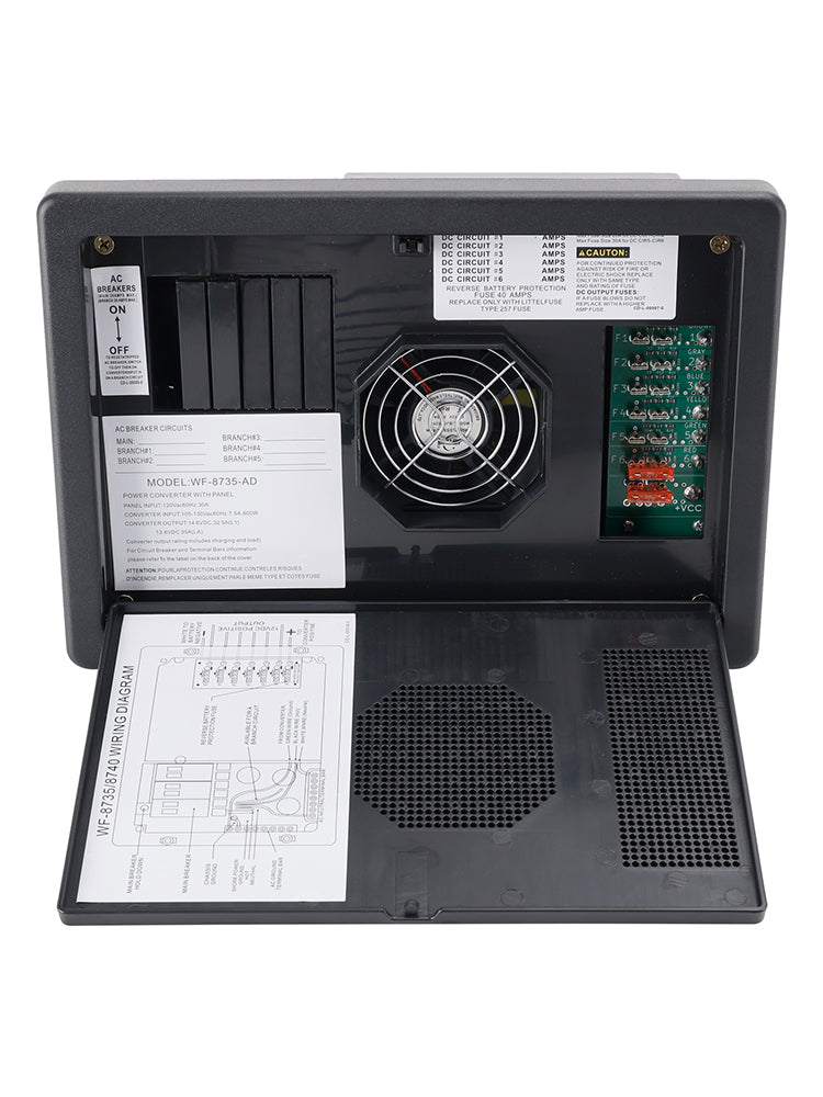 WF-8735-AD RV Converter Charger 30 Amp Power Center Support Auto Detect RV