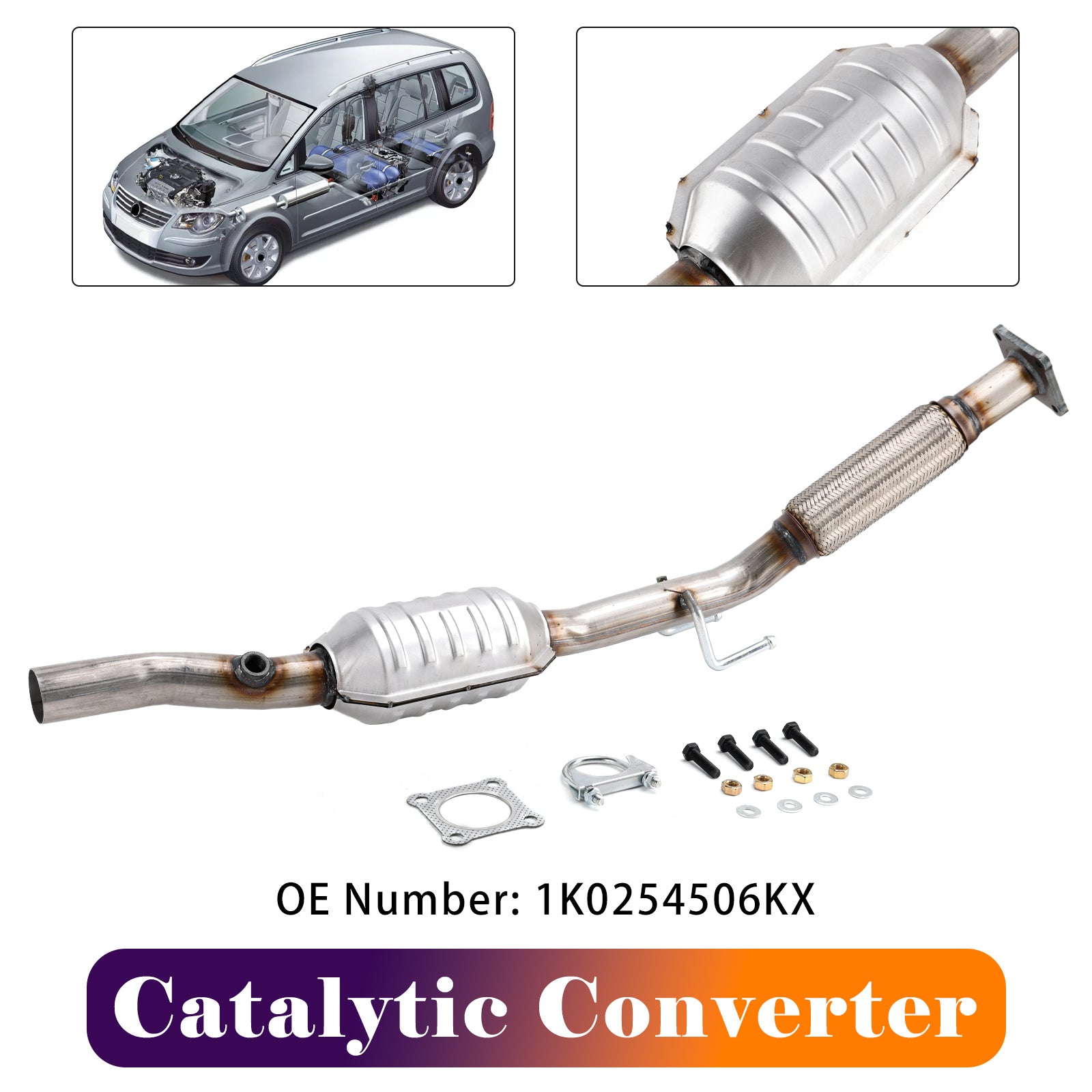 2006-2015 VW Touran (1T) EcoFuel(80 KW / 109 PS)Catalytic Converter 1K0254506KX