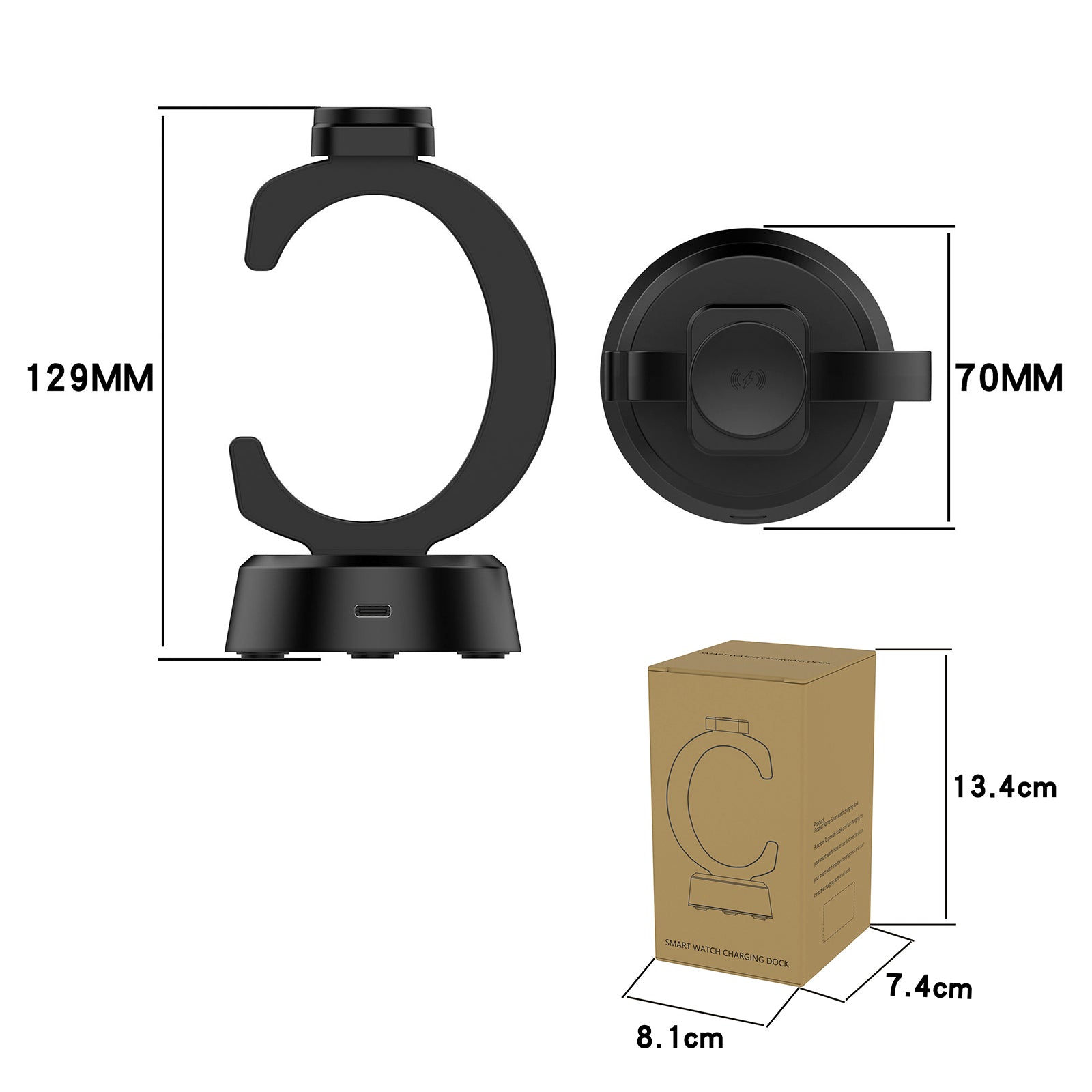 Se C-formet trådløs ladedokkstativ for 44/4 klassisk/3/aktiv 2/aktiv 1