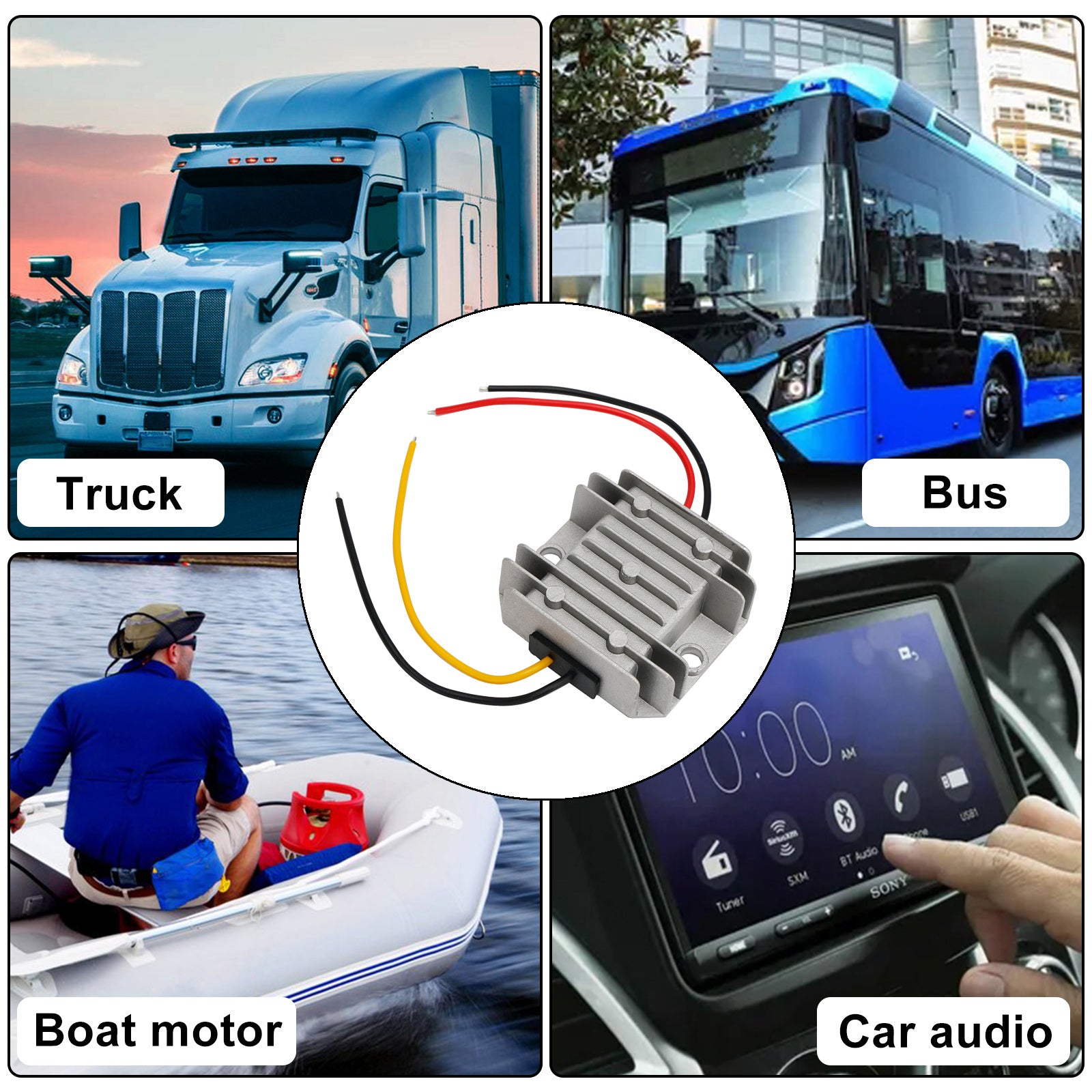 Waterproof DC 6V to 12V 2A 24W Step-Up Power Supply Converter Regulator