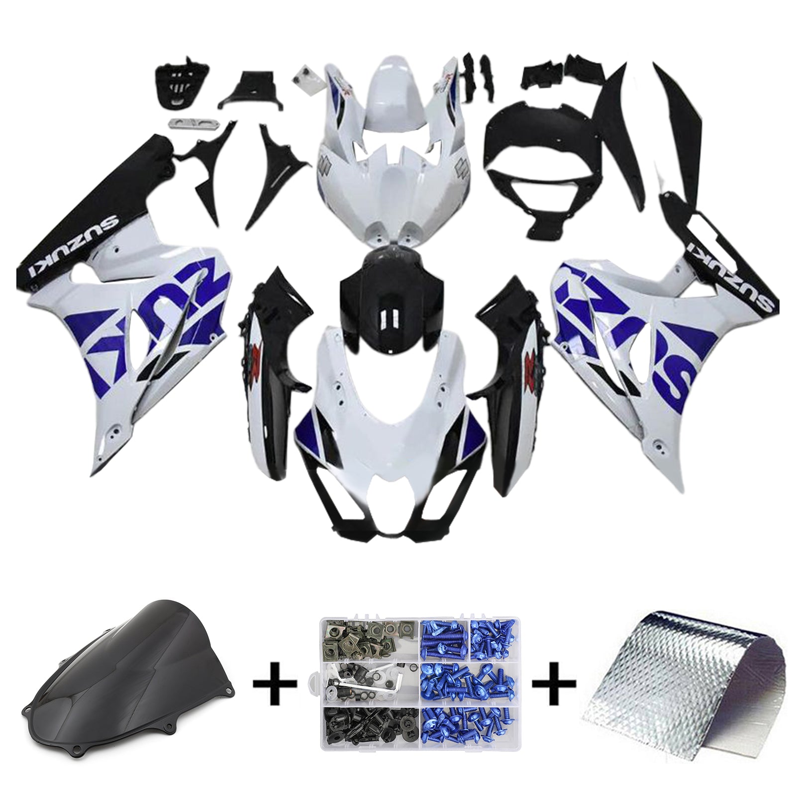 2017-2025 Suzuki GSXR1000 K17 Injeksjon Fairing Kit karosseri plast ABS #101