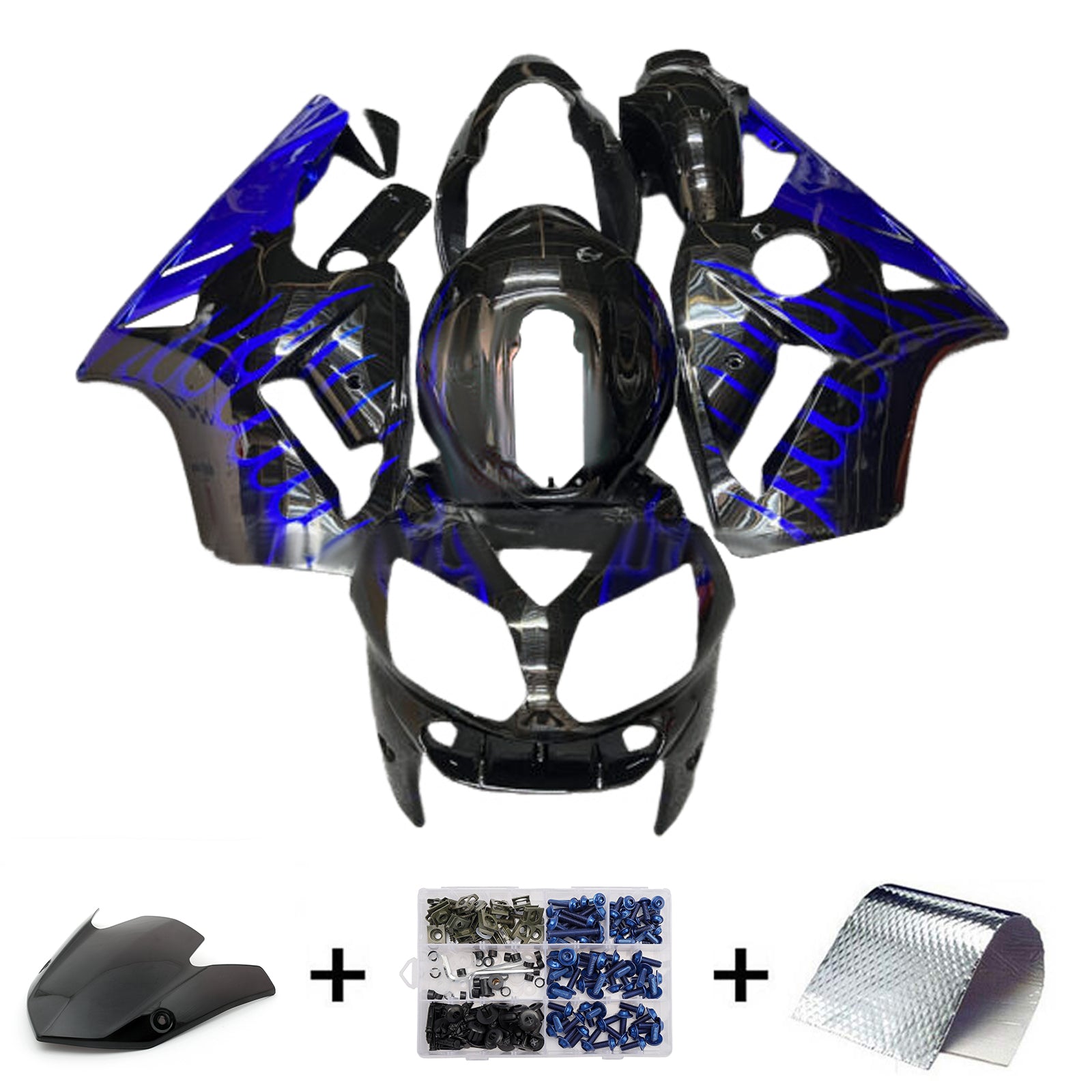 Injectiekuipkit Carrosserie Kunststof ABS geschikt voor Kawasaki ZX12R 2002-2005