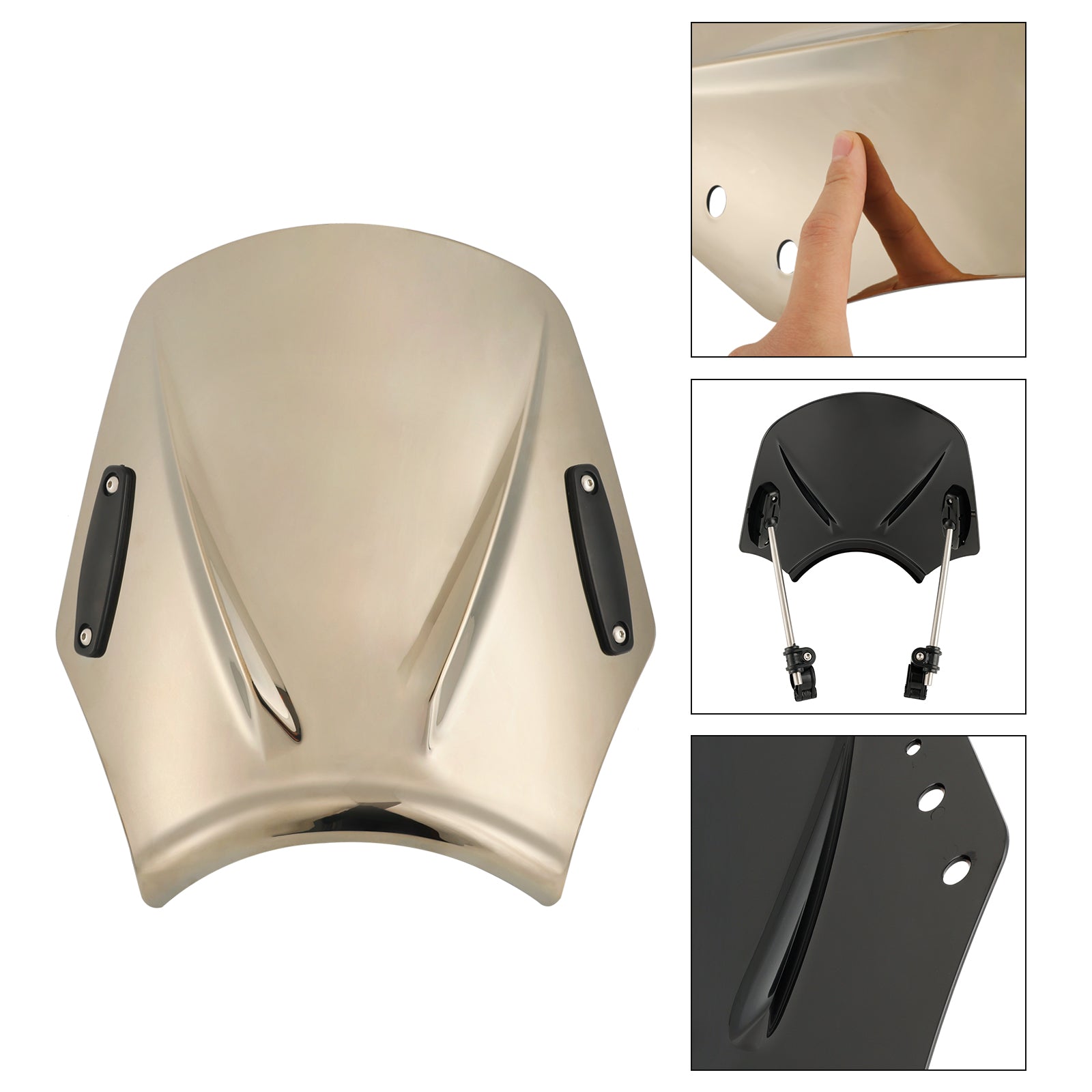 Motorfiets met 22mm/7/8" stuur Windscherm Windscherm Universeel