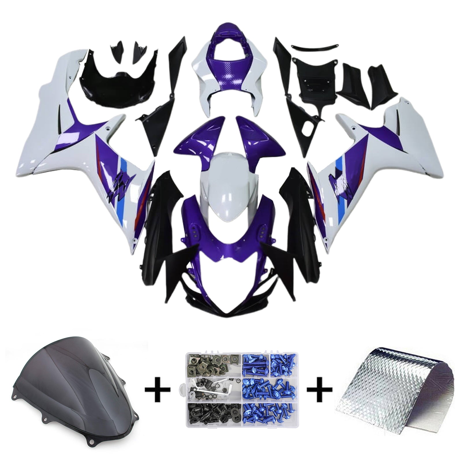 2011-2024 Suzuki GSXR 600/750 K11 Amotopart Injeksjon Fairing Kit karosseri plast ABS #101