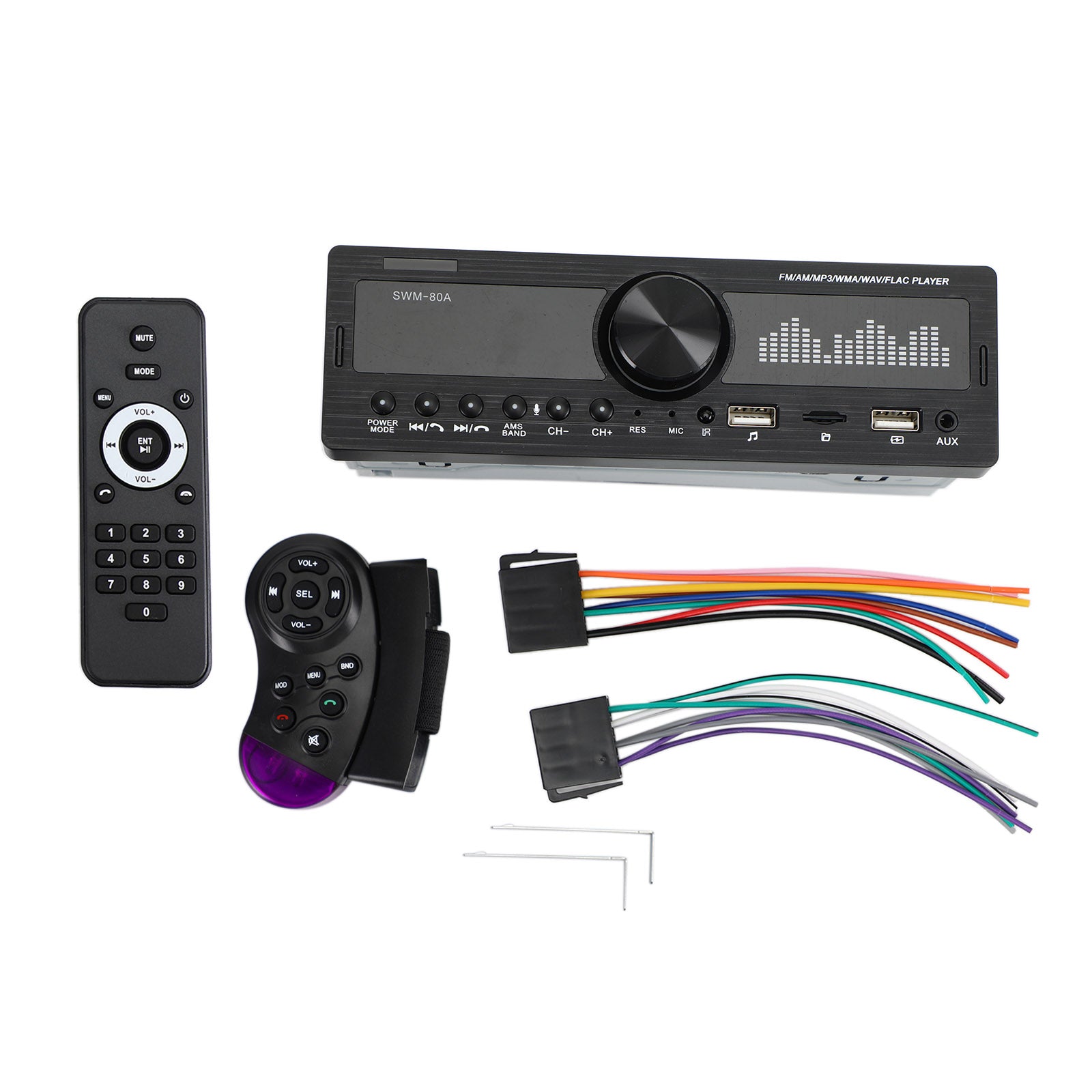 Swm-80a 1 din Car stéréo radio soutenant le positionnement mp3 lecteur bluetooth fm am