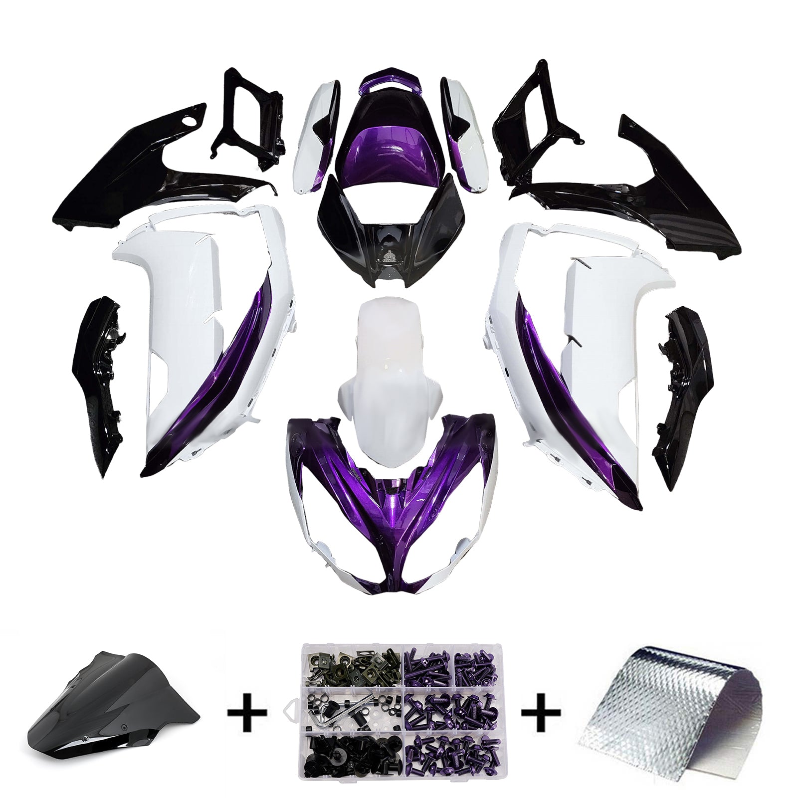 Kit de carenagem injeção ABS PLÁSTICO DE PLÁSTICOS PARA KAWASAKI ER-6F NINJA650 2012-2016